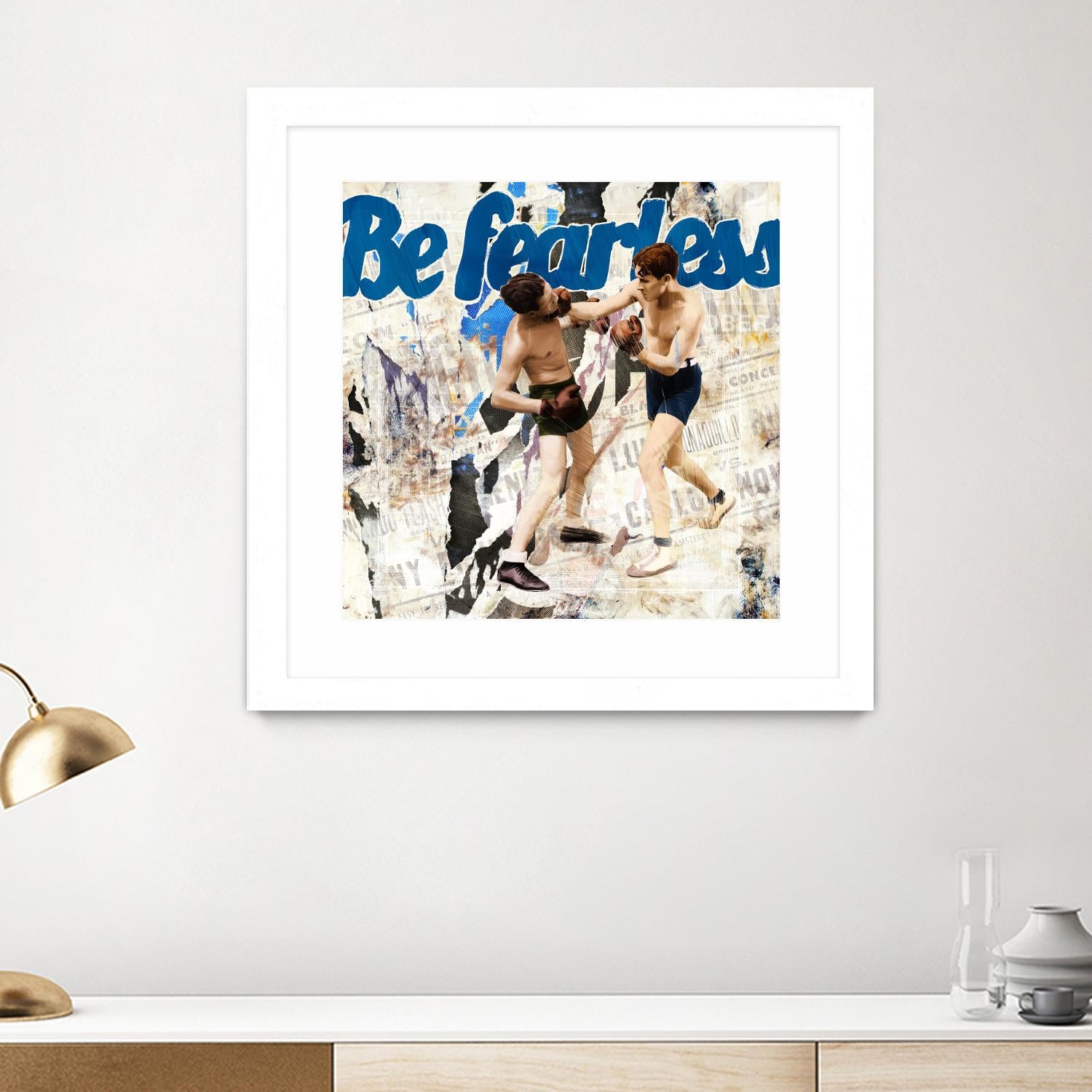 Be Fearless by THE Studio on GIANT ART - blue vintage