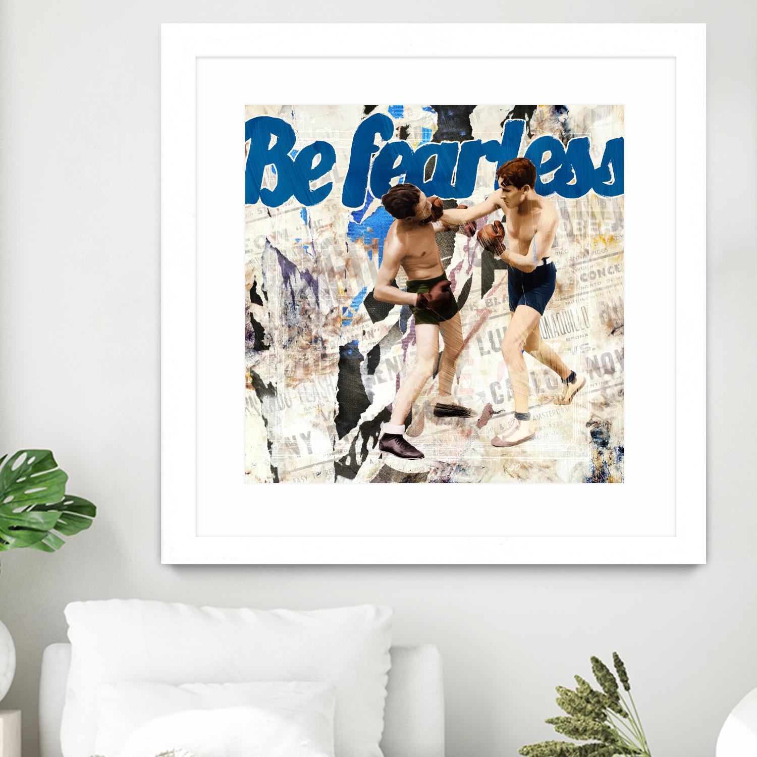 Be Fearless by THE Studio on GIANT ART - blue vintage