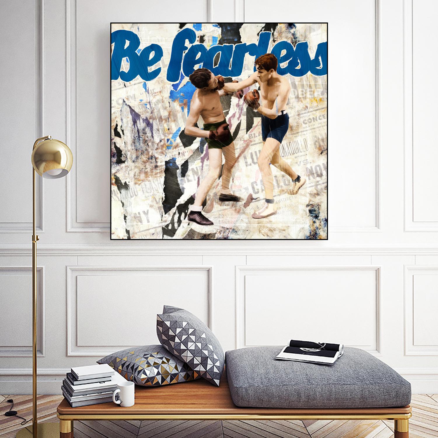 Be Fearless by THE Studio on GIANT ART - blue vintage