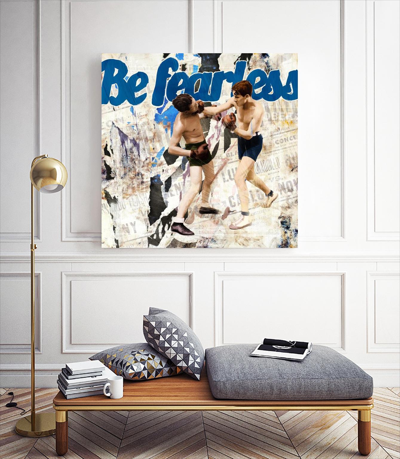 Be Fearless by THE Studio on GIANT ART - blue typography