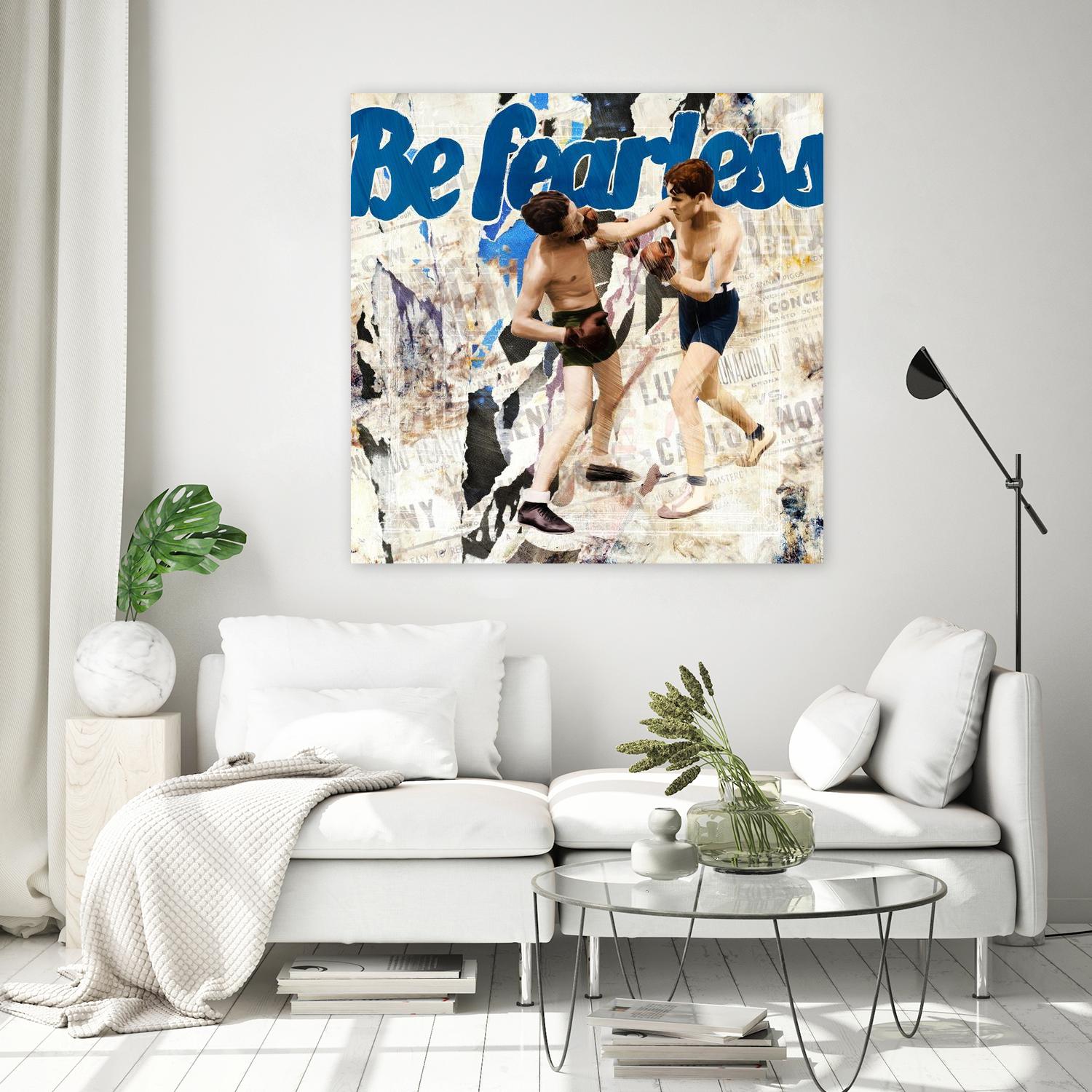 Be Fearless by THE Studio on GIANT ART - blue typography