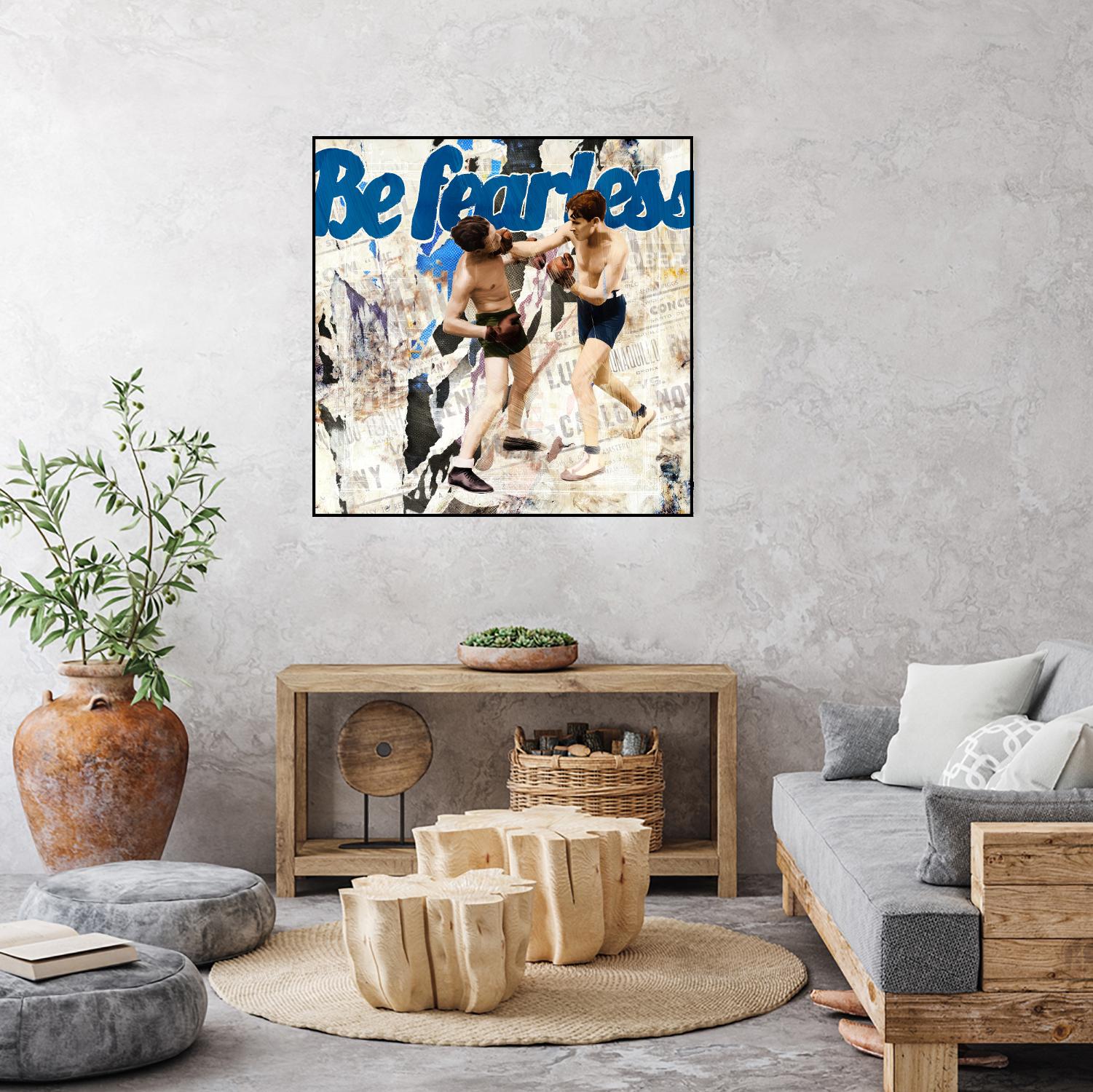 Be Fearless by THE Studio on GIANT ART - blue vintage