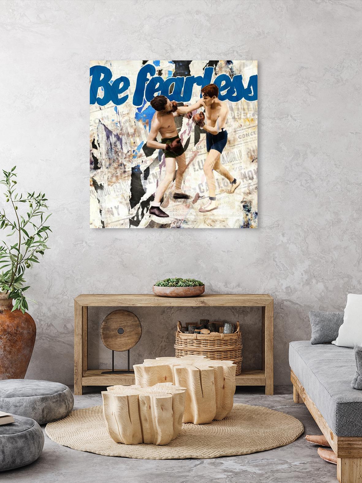 Be Fearless by THE Studio on GIANT ART - blue typography