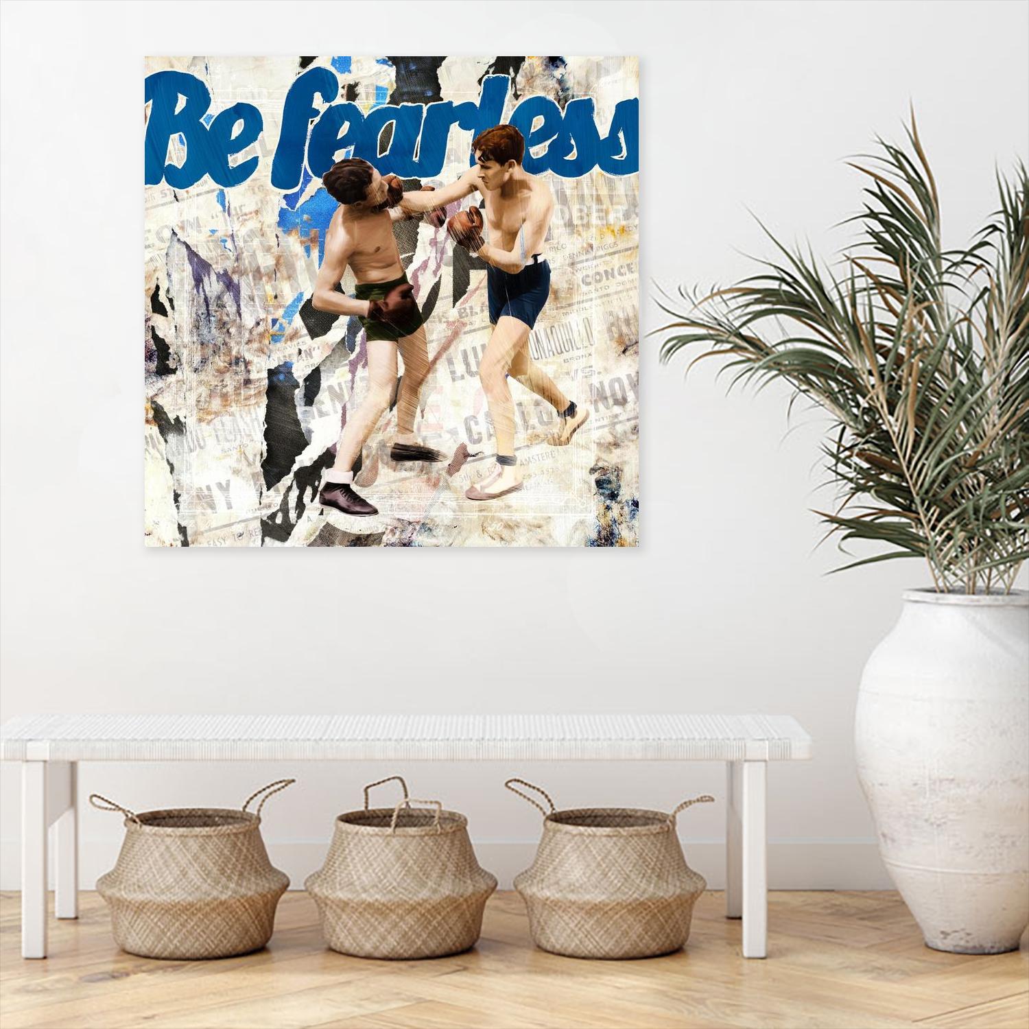 Be Fearless by THE Studio on GIANT ART - blue typography