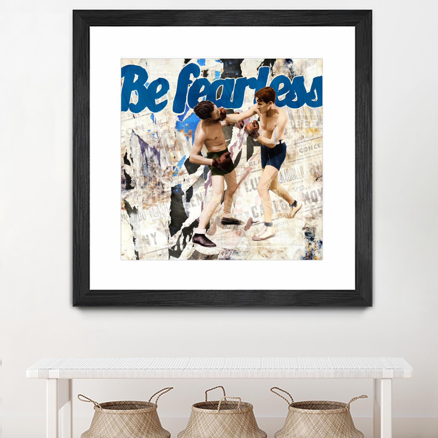 Be Fearless by THE Studio on GIANT ART - blue vintage