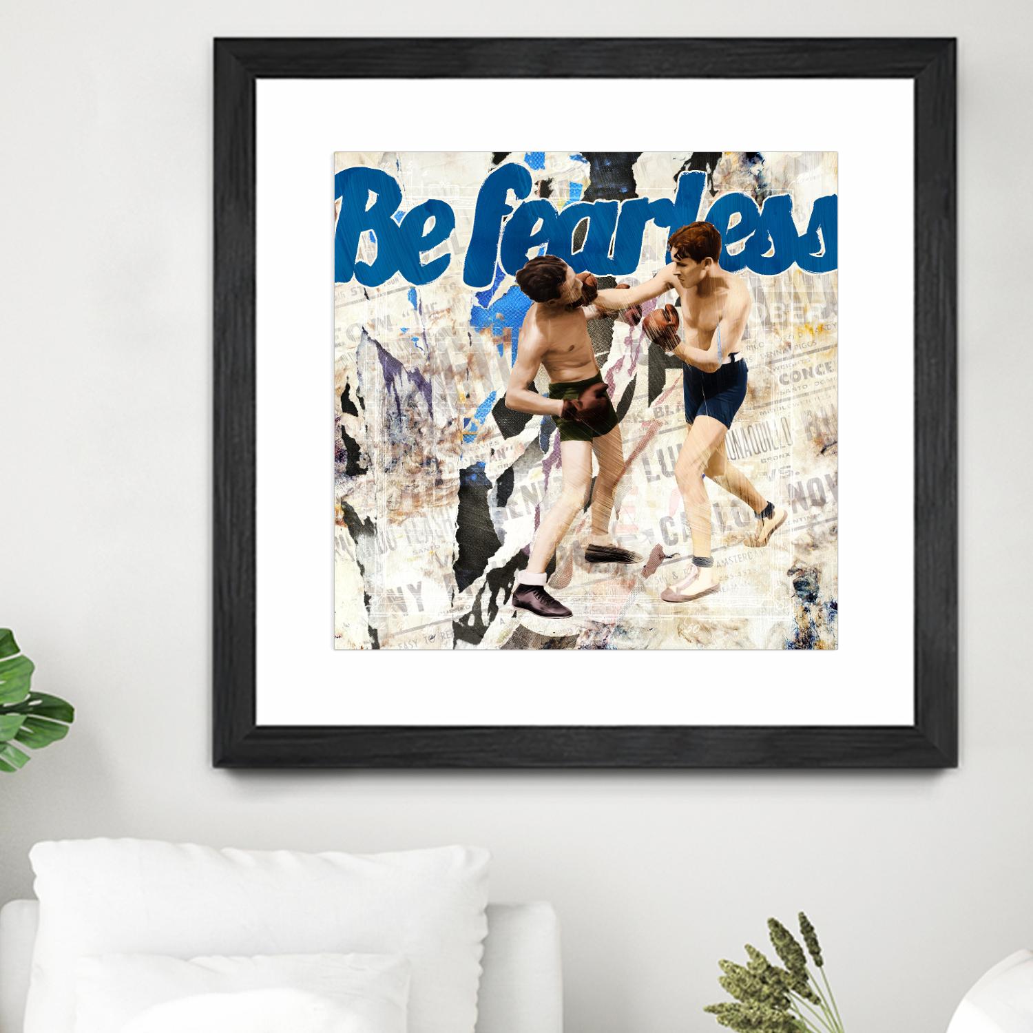 Be Fearless by THE Studio on GIANT ART - blue vintage