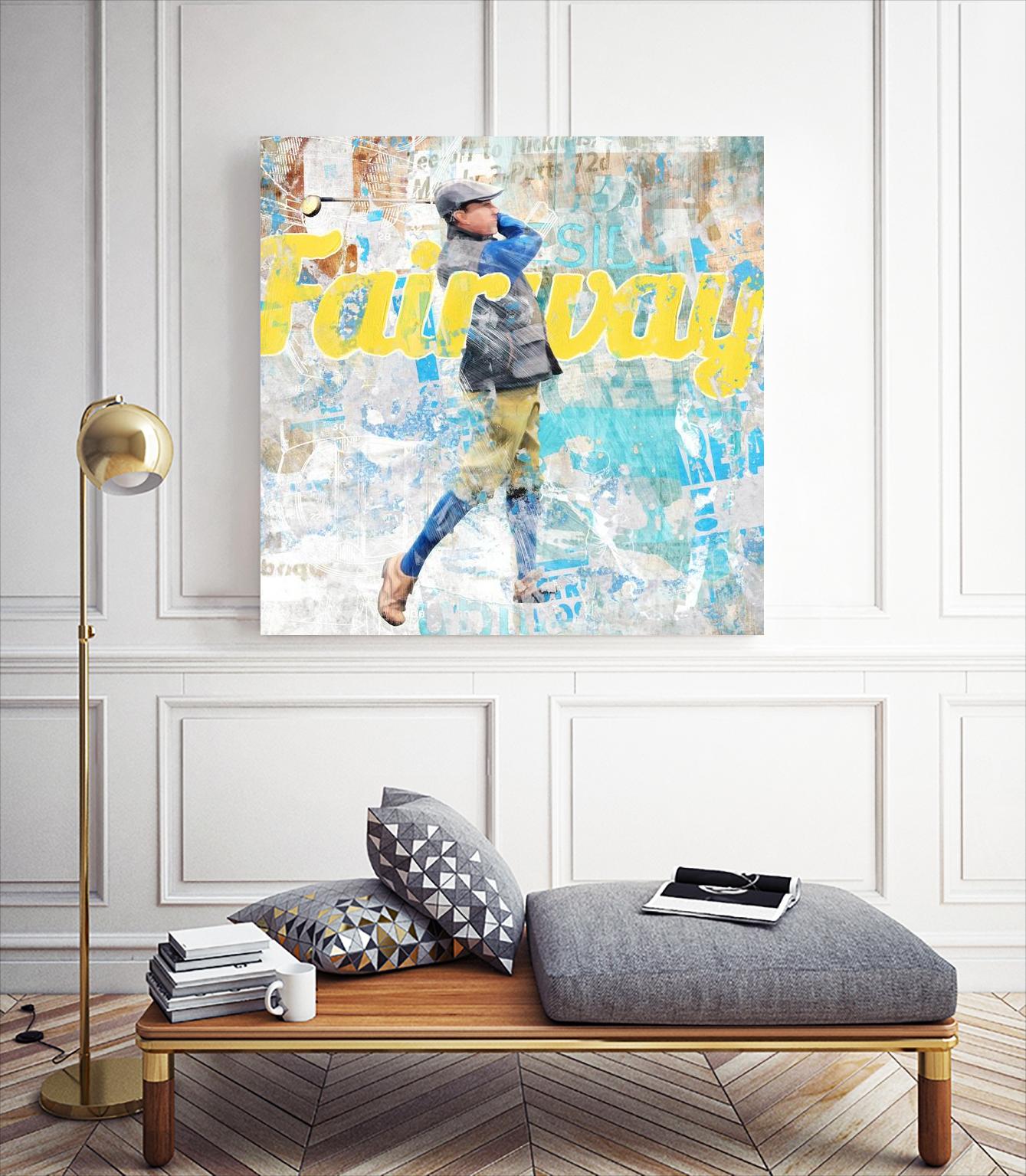 Fairway by THE Studio on GIANT ART - beige typography golf