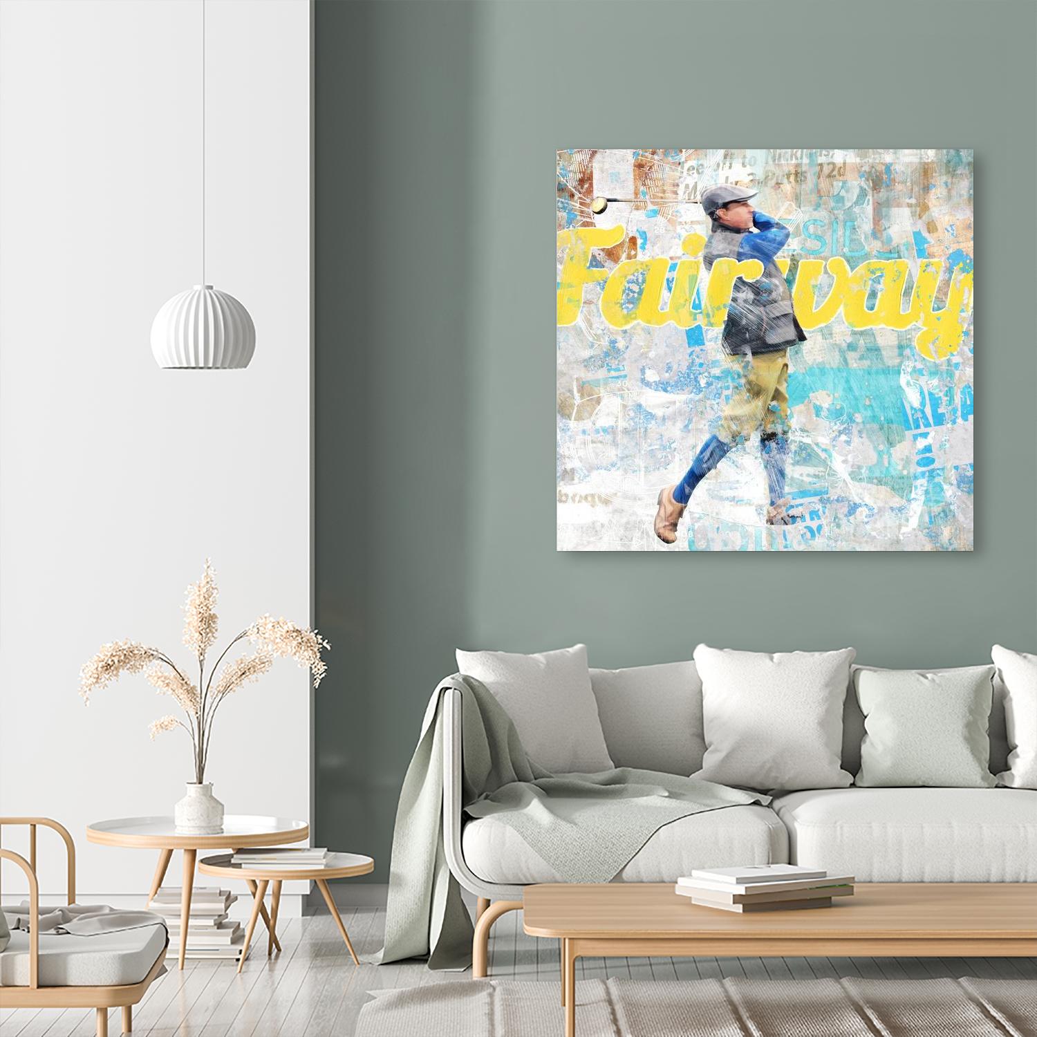 Fairway by THE Studio on GIANT ART - beige typography golf