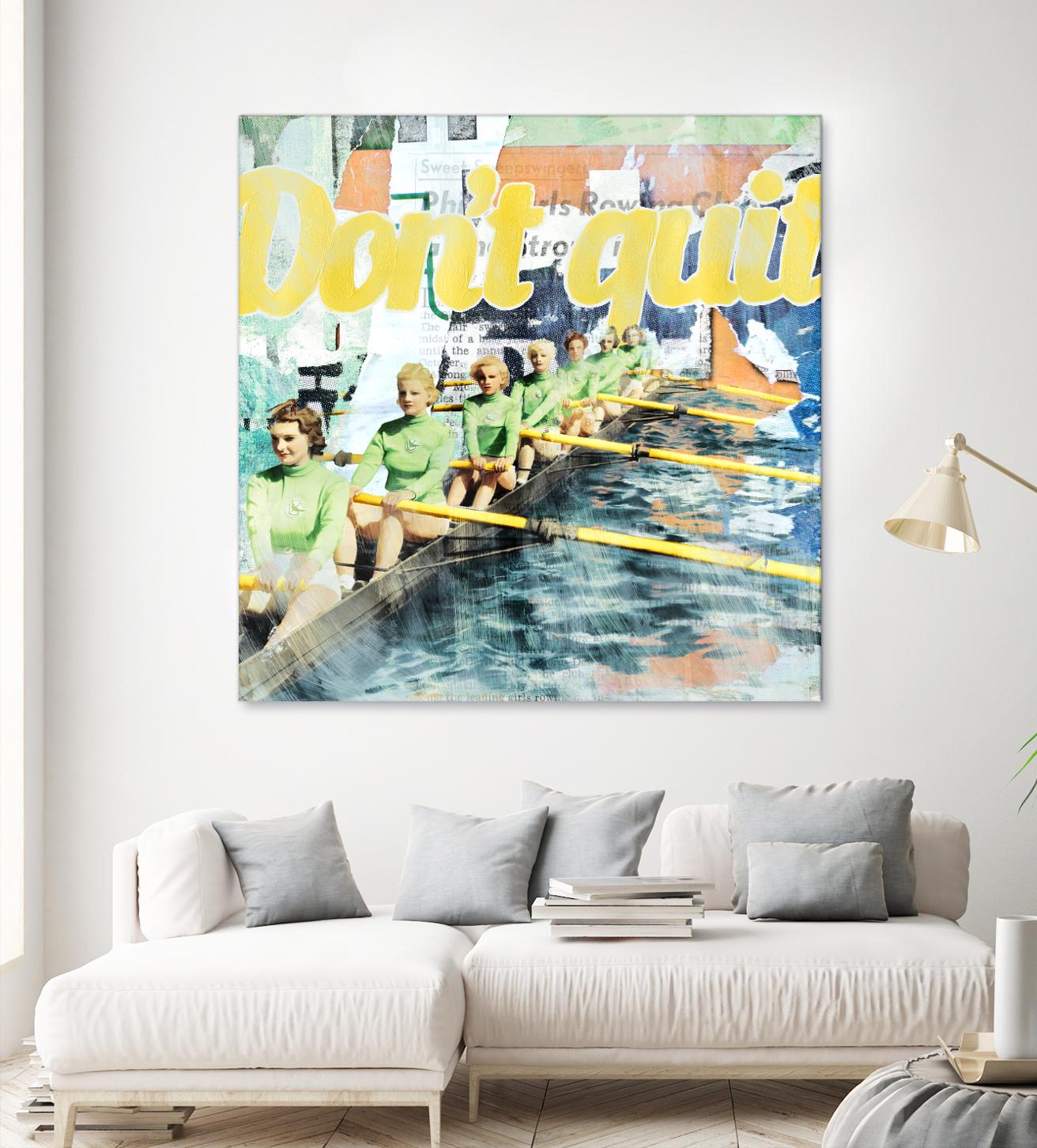 Don't Quit by THE Studio on GIANT ART - green vintage