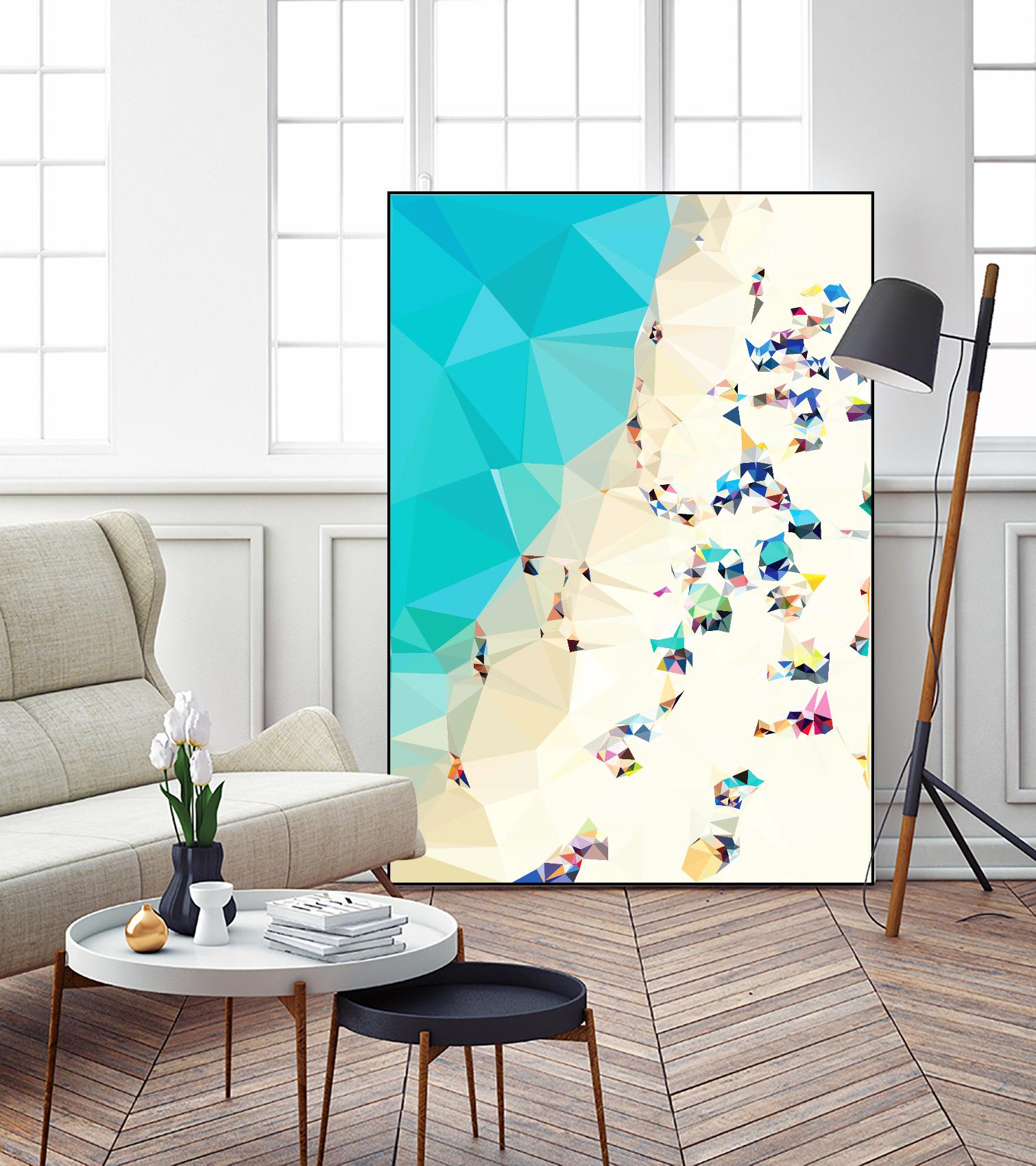 Fractal Beach 2 by THE Studio on GIANT ART - beige contemporary