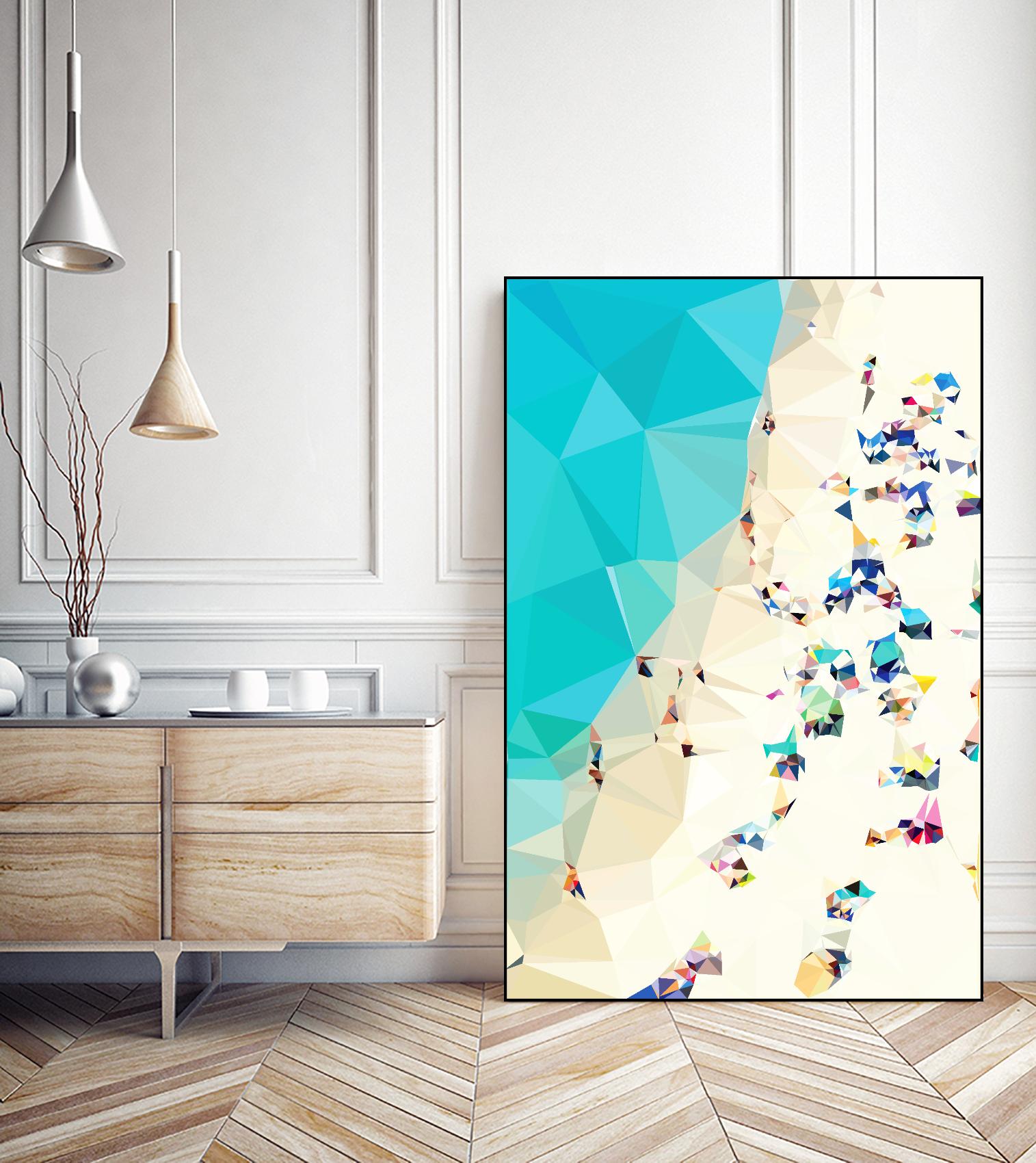 Fractal Beach 2 by THE Studio on GIANT ART - beige contemporary