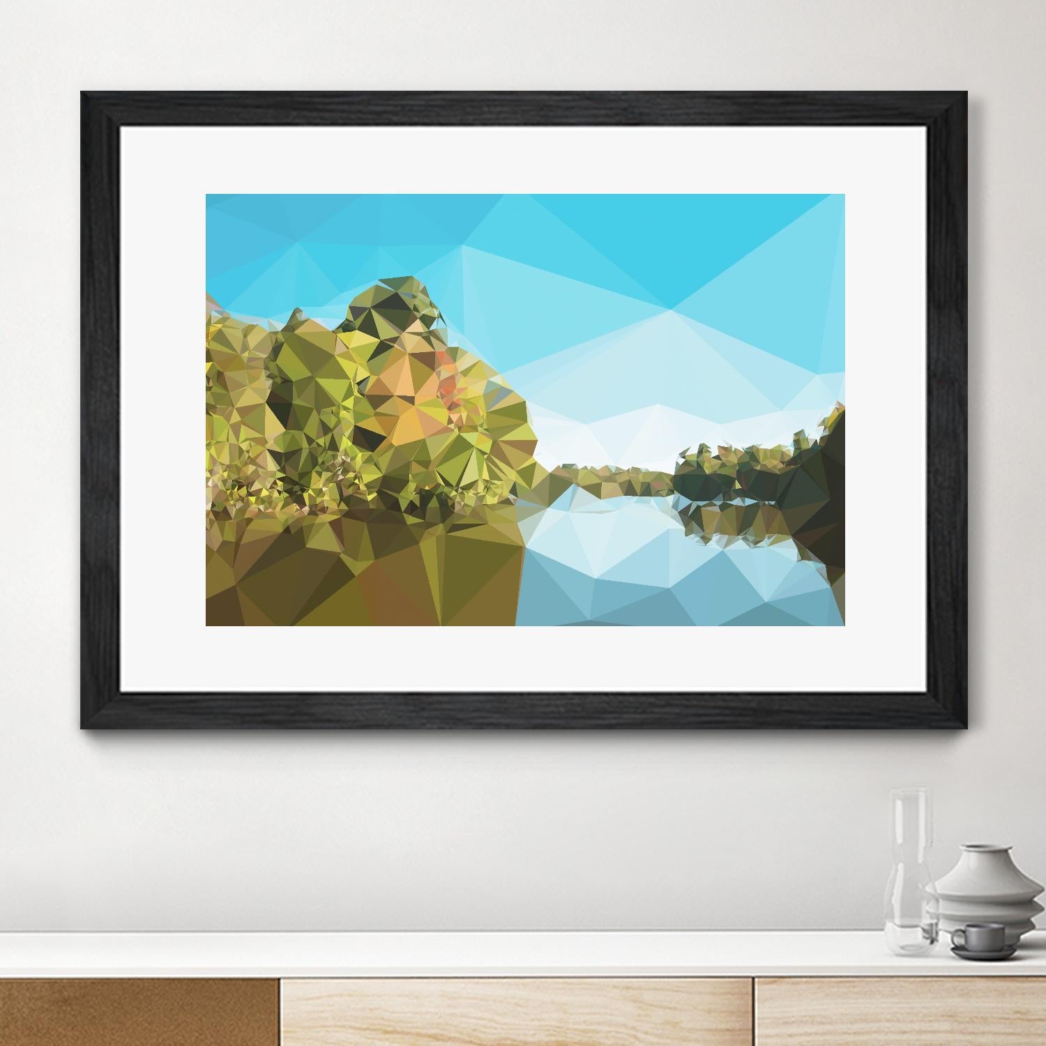 Fractal Lakeside by THE Studio on GIANT ART - green landscape