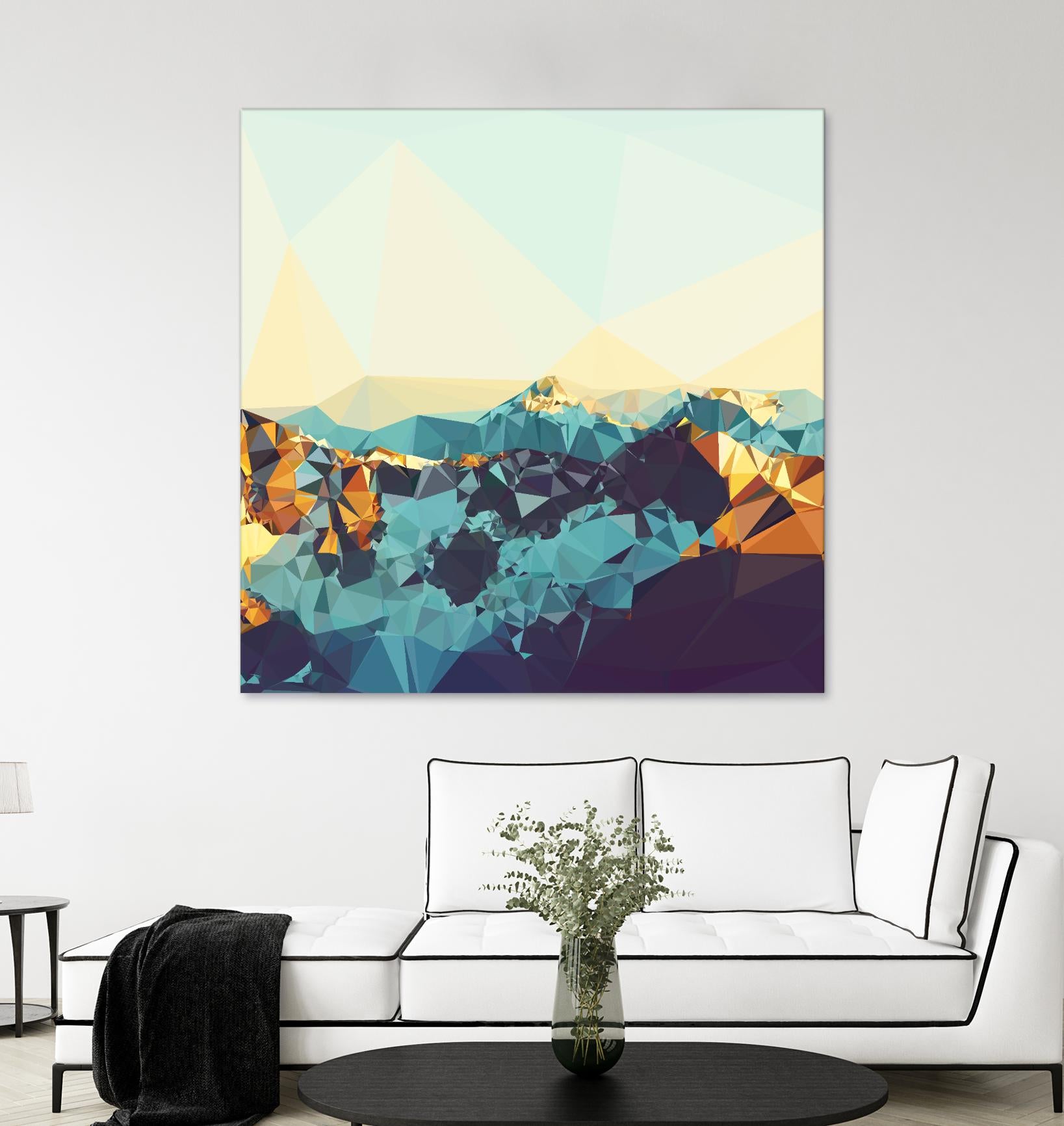 Fractal Mountain Sunset by THE Studio on GIANT ART - brown contemporary