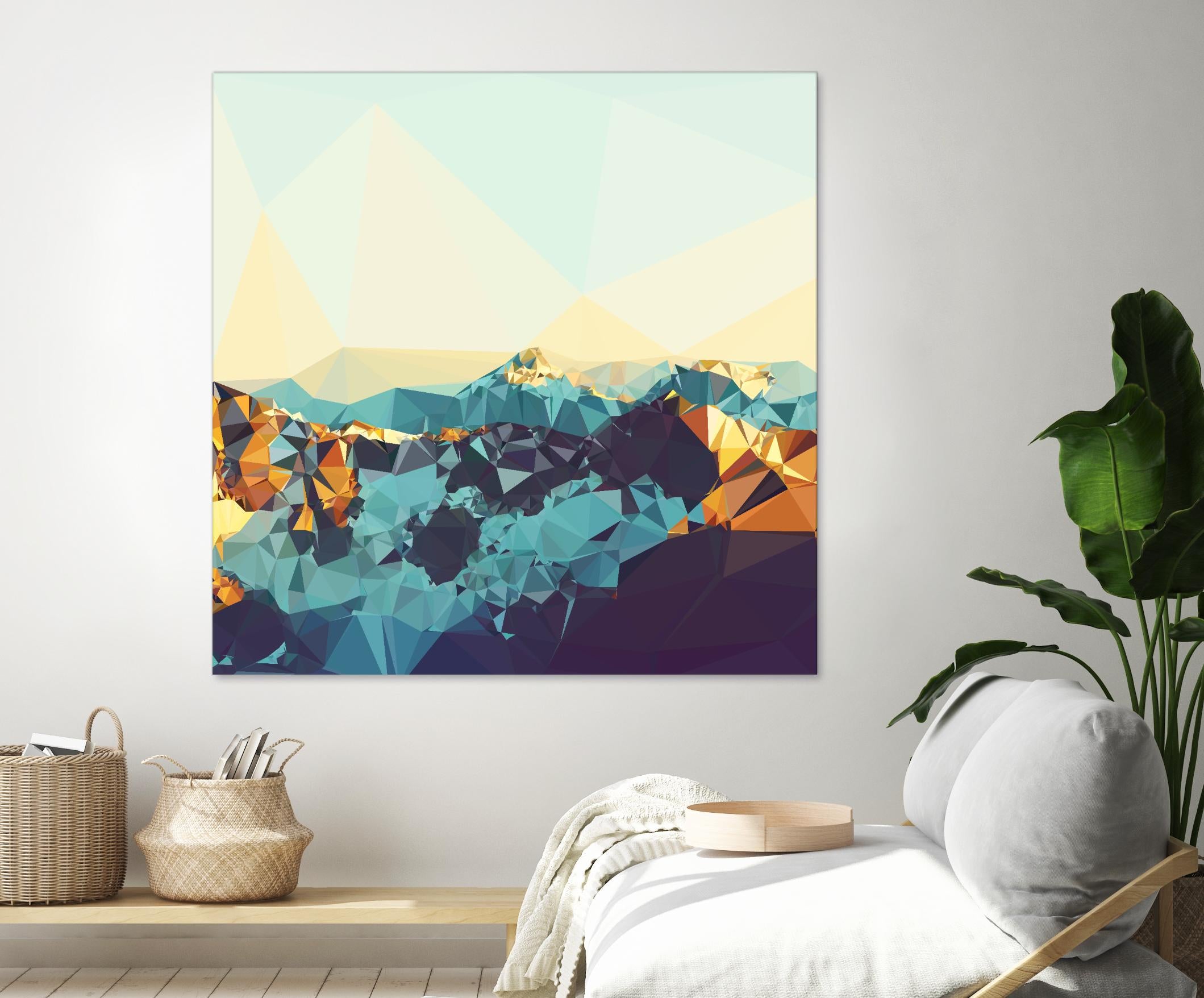 Fractal Mountain Sunset by THE Studio on GIANT ART - brown contemporary