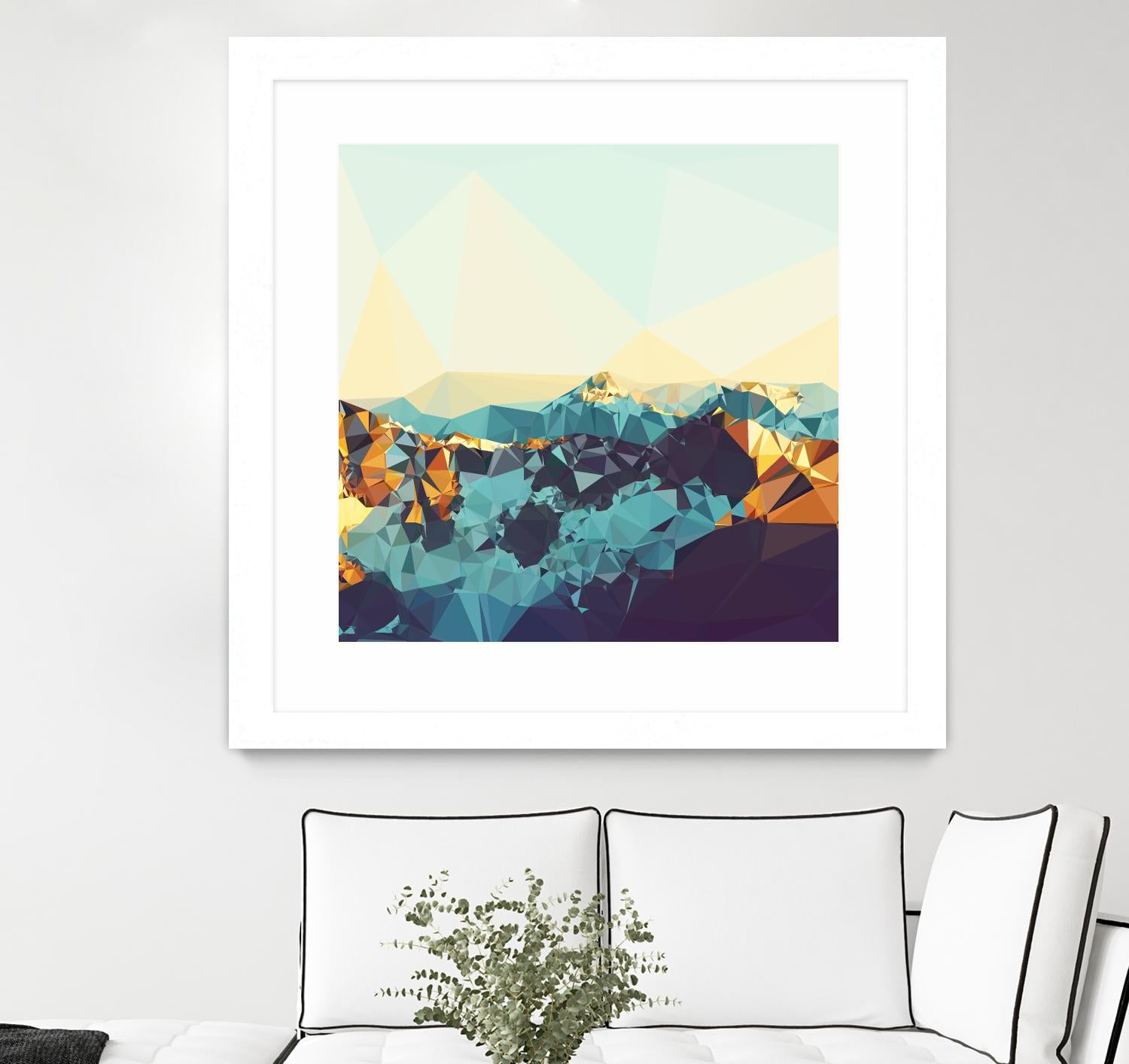 Fractal Mountain Sunset by THE Studio on GIANT ART - brown contemporary
