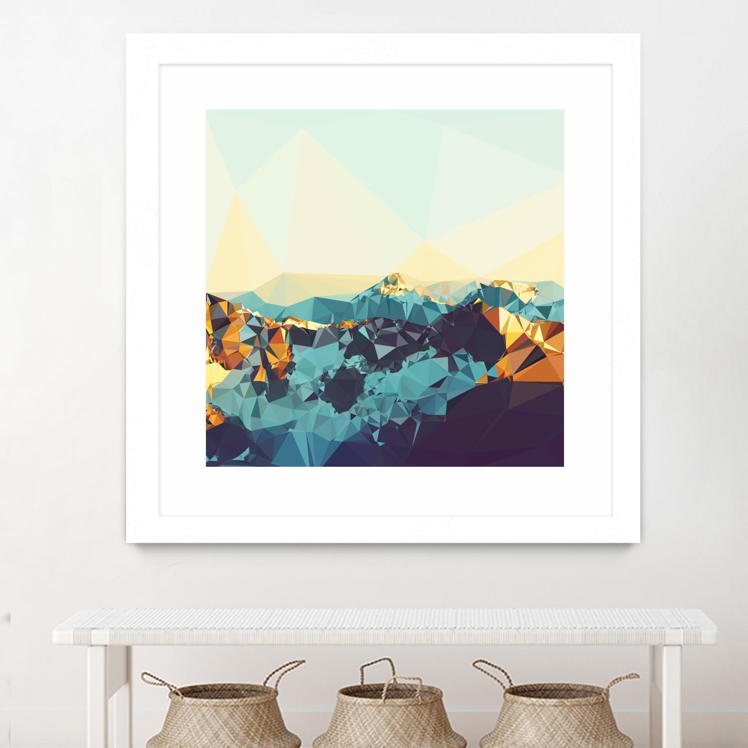 Fractal Mountain Sunset by THE Studio on GIANT ART - brown contemporary
