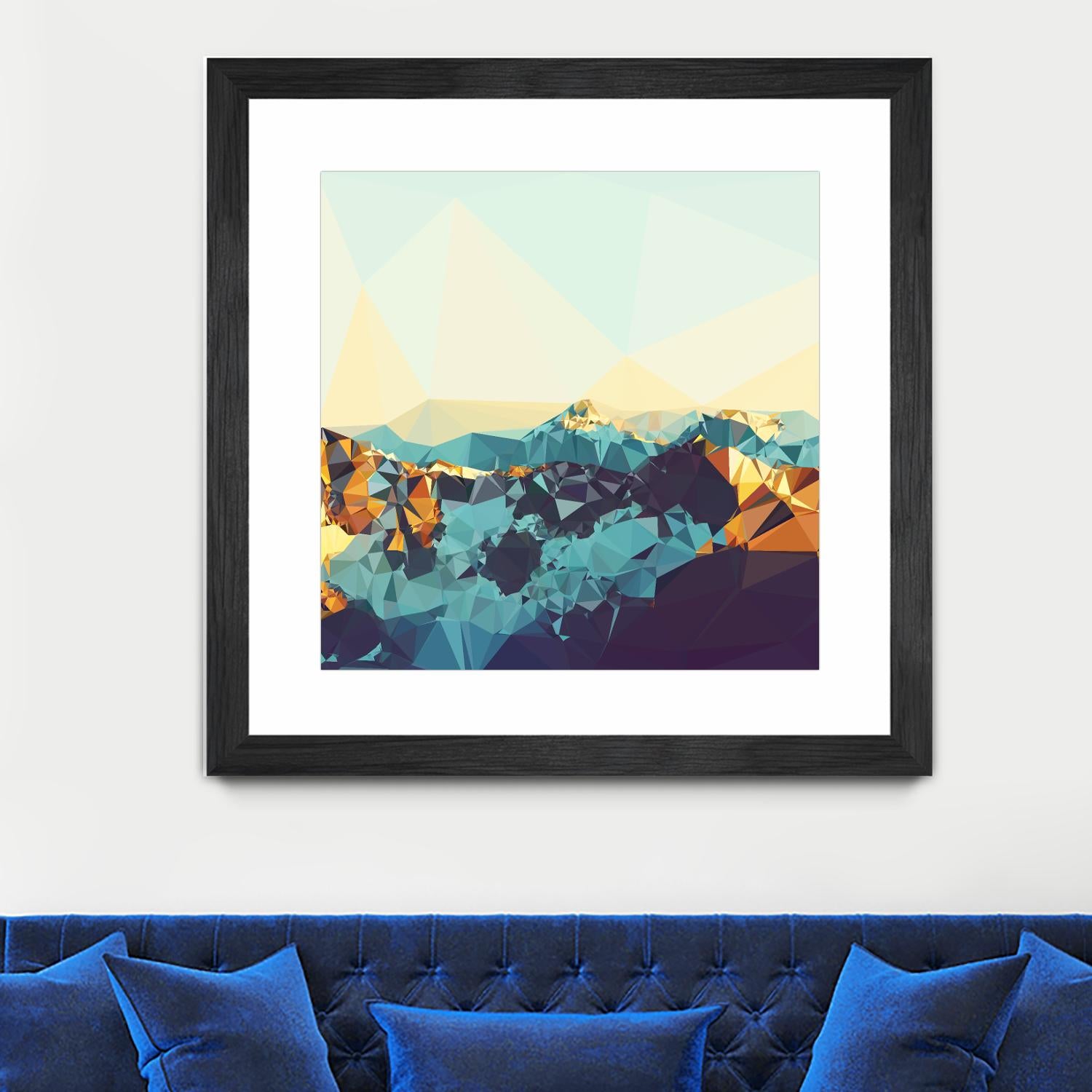 Fractal Mountain Sunset by THE Studio on GIANT ART - brown contemporary