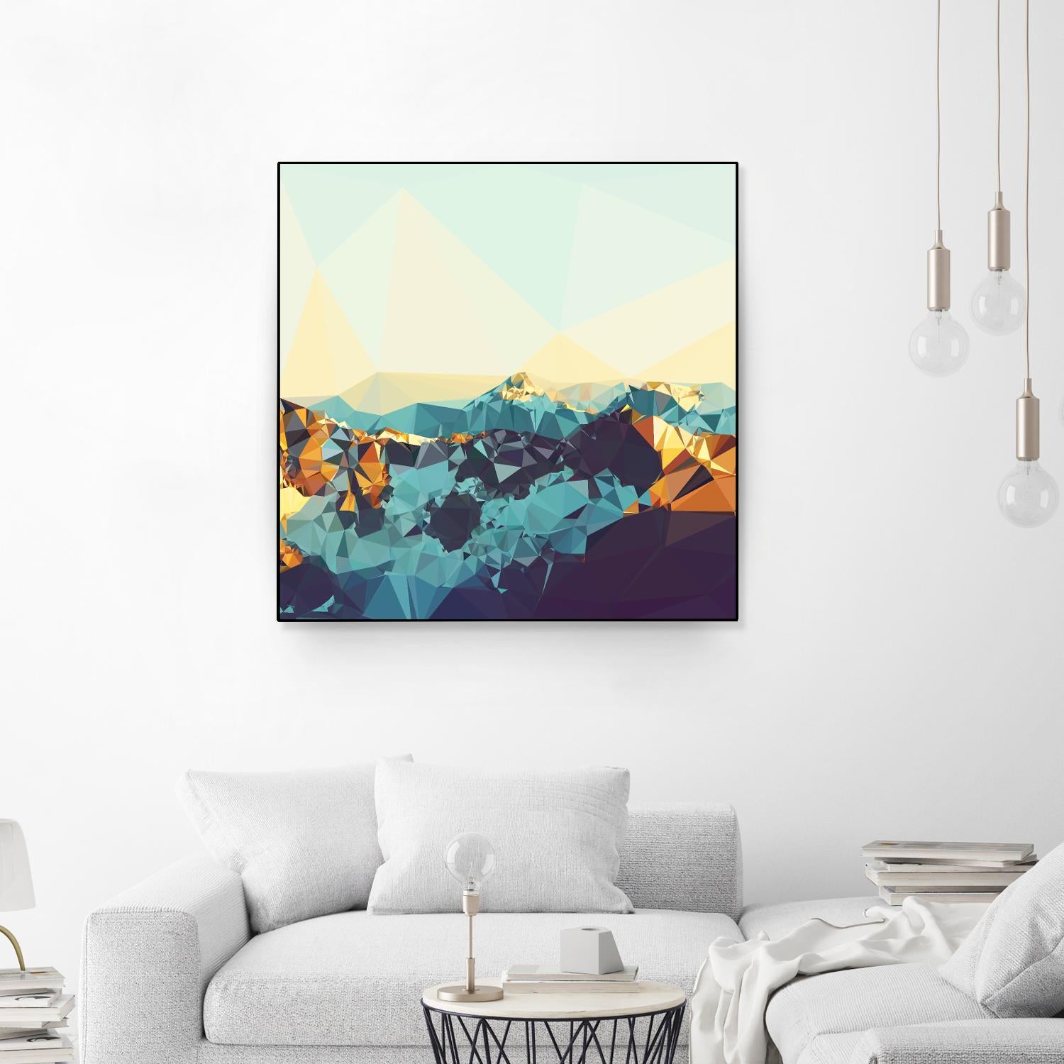 Fractal Mountain Sunset by THE Studio on GIANT ART - brown contemporary