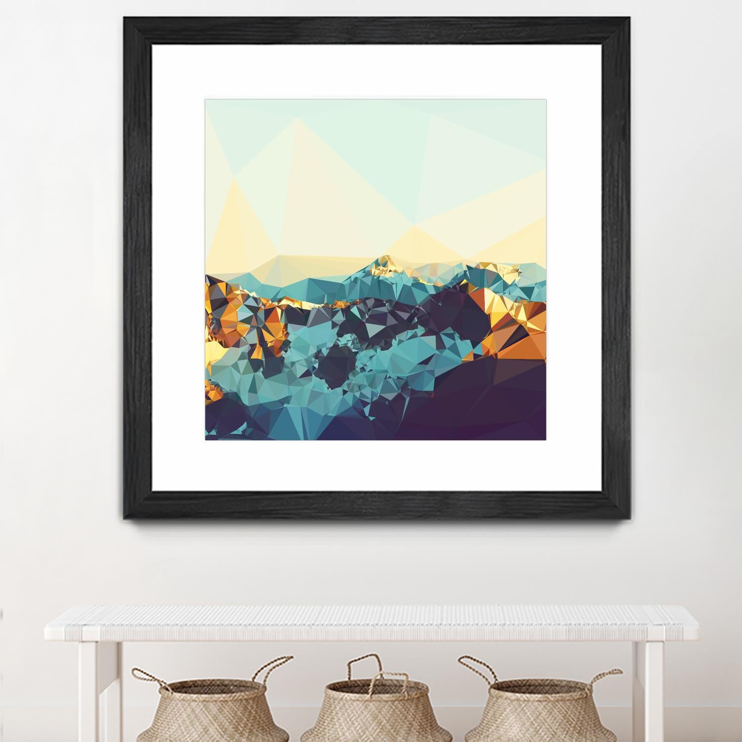 Fractal Mountain Sunset by THE Studio on GIANT ART - brown contemporary