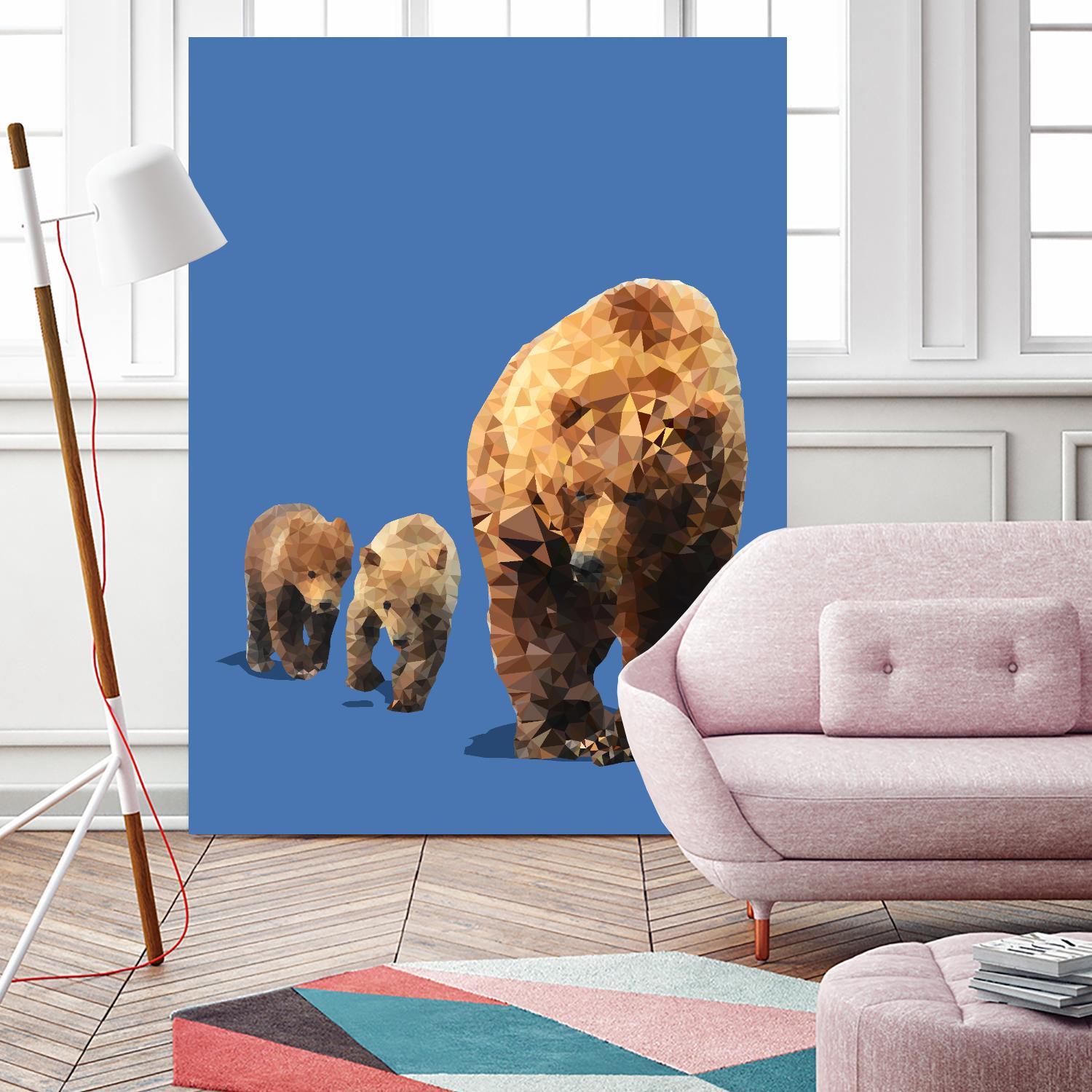 Fractal Bears by THE Studio on GIANT ART - brown contemporary