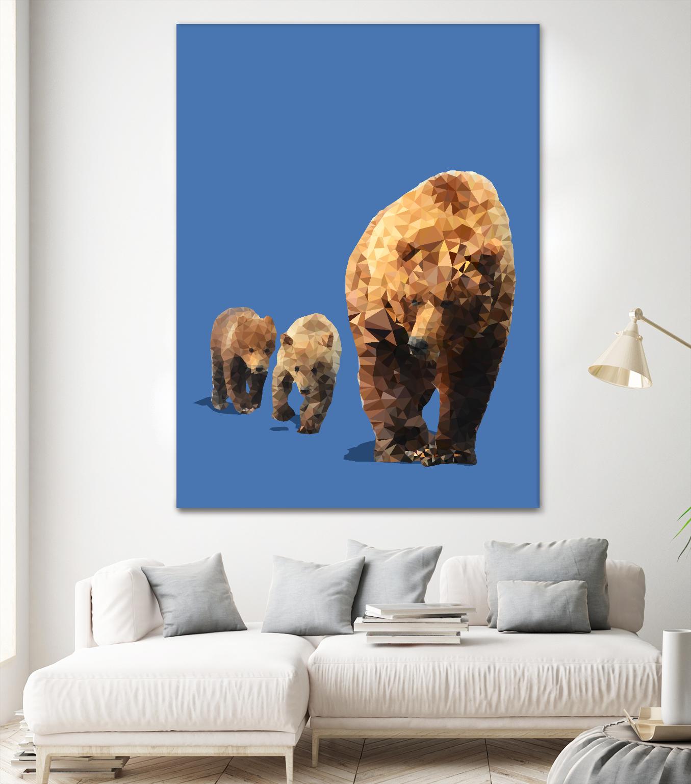Fractal Bears by THE Studio on GIANT ART - brown contemporary