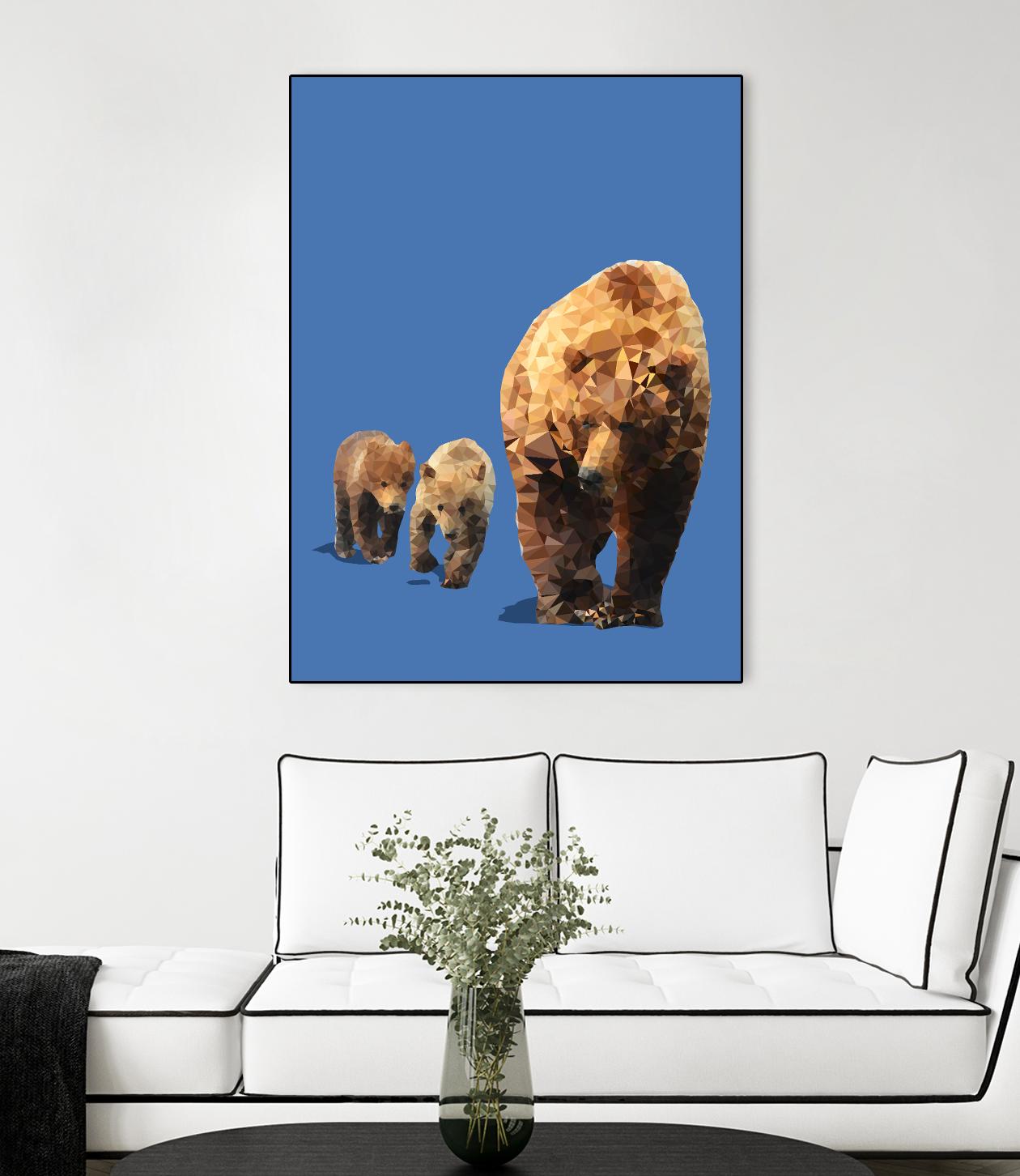 Fractal Bears by THE Studio on GIANT ART - brown contemporary