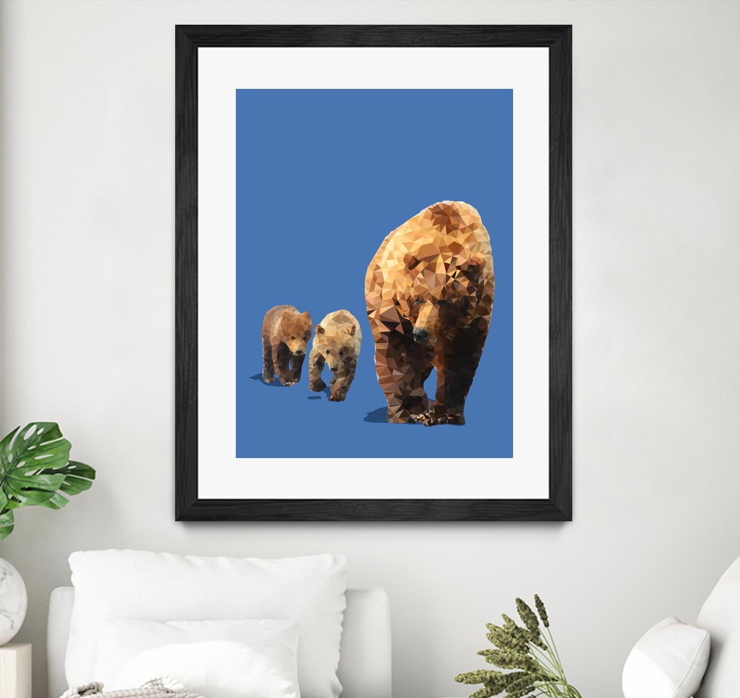 Fractal Bears by THE Studio on GIANT ART - blue animal ours