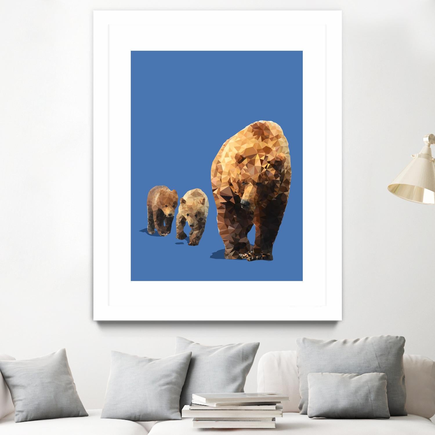 Fractal Bears by THE Studio on GIANT ART - blue animal ours
