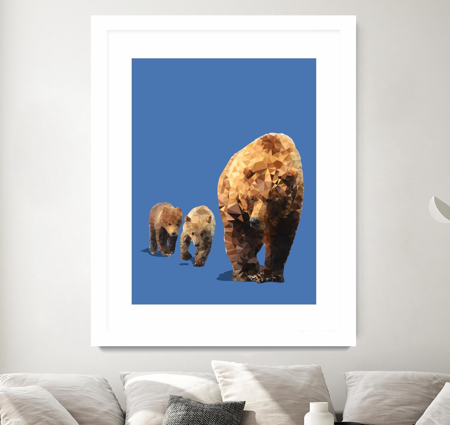 Fractal Bears by THE Studio on GIANT ART - blue animal ours