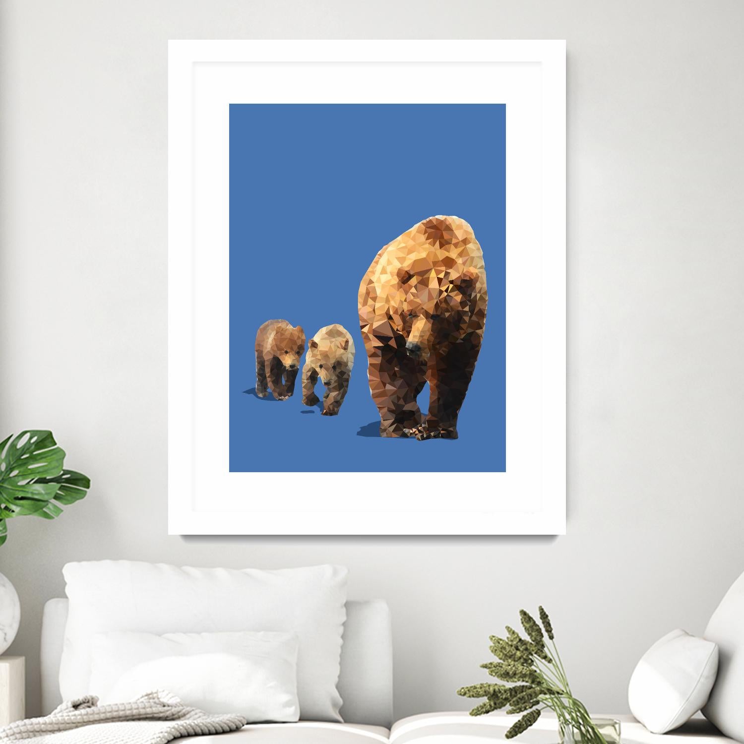 Fractal Bears by THE Studio on GIANT ART - blue animal ours