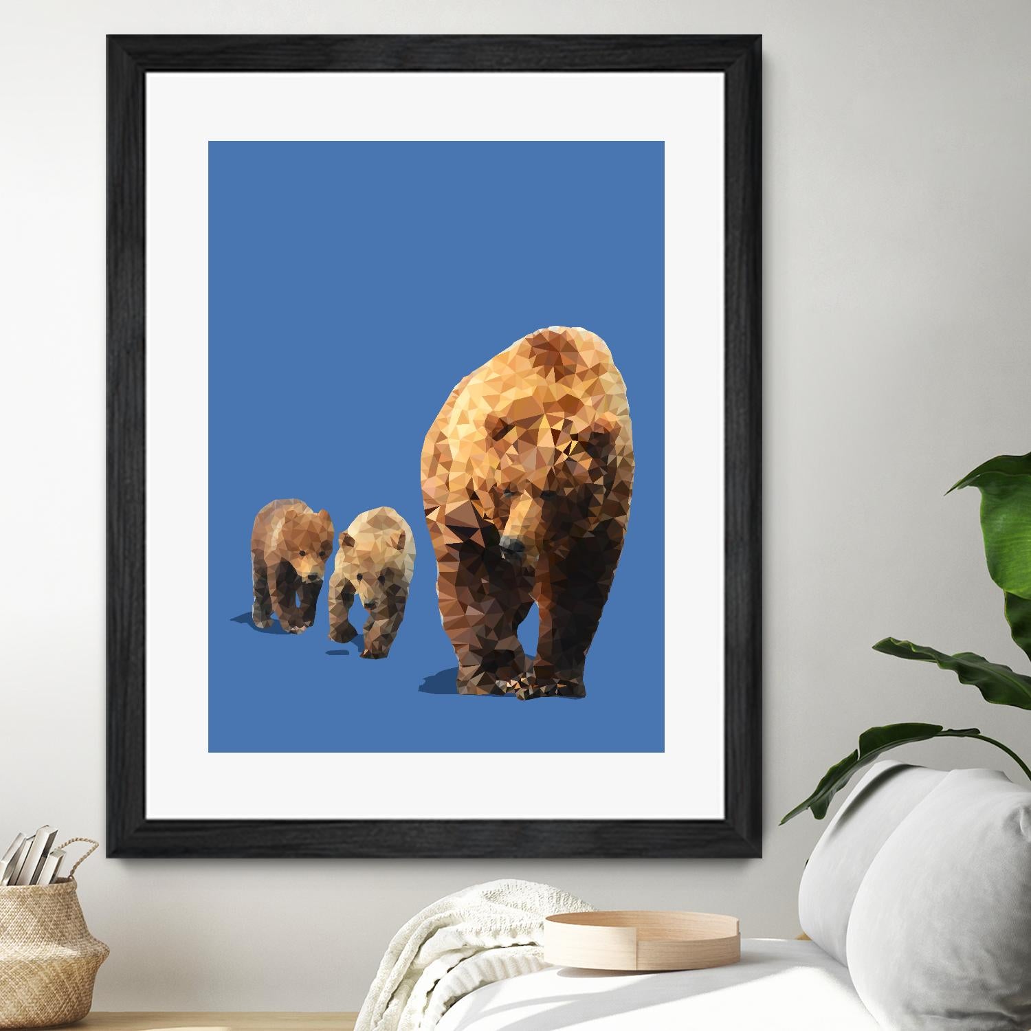 Fractal Bears by THE Studio on GIANT ART - blue animal ours