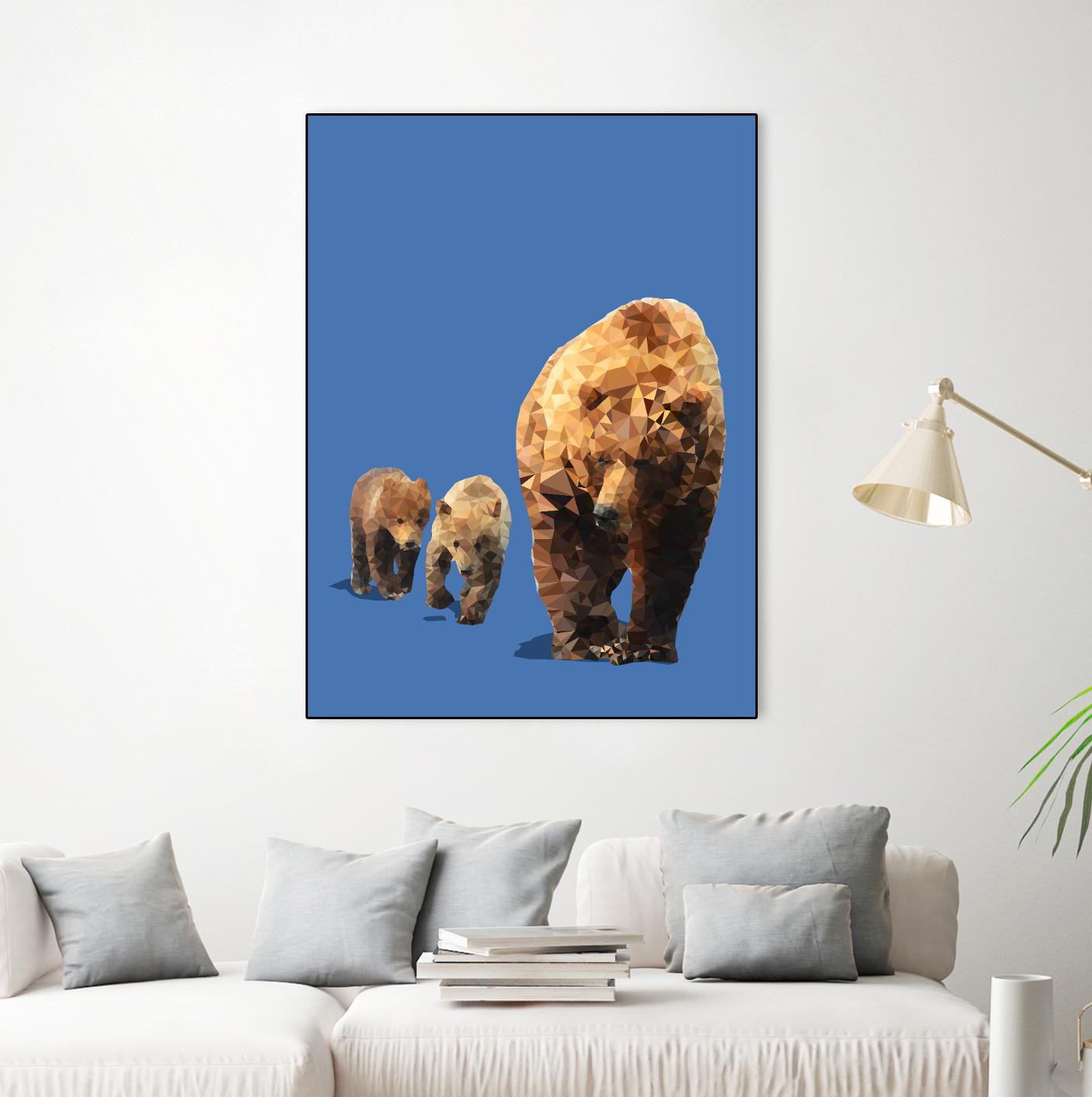 Fractal Bears by THE Studio on GIANT ART - brown contemporary