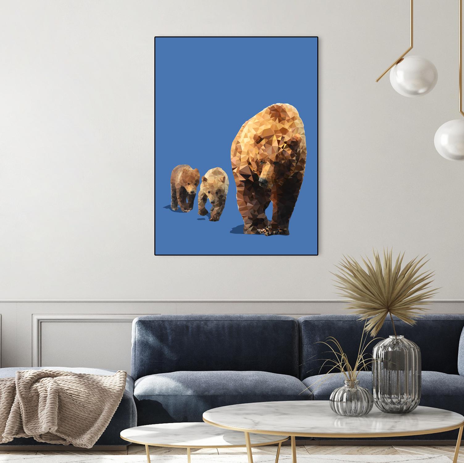 Fractal Bears by THE Studio on GIANT ART - brown contemporary