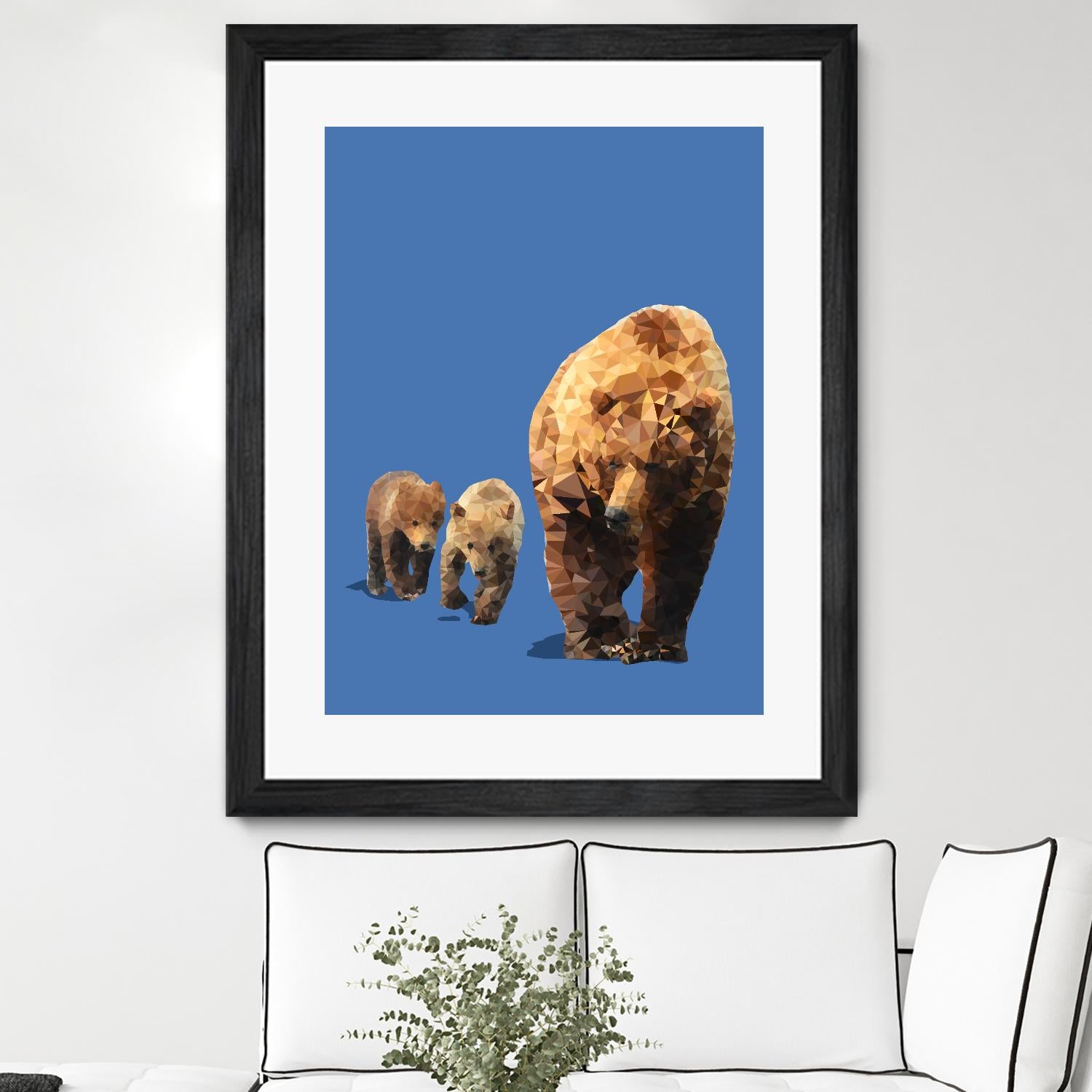 Fractal Bears by THE Studio on GIANT ART - blue animal ours