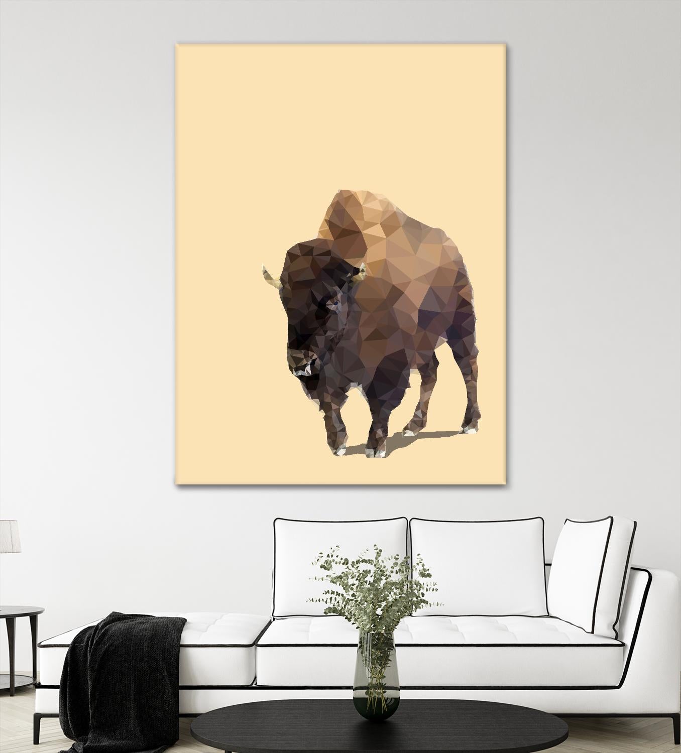 Fractal Bison by THE Studio on GIANT ART - black contemporary