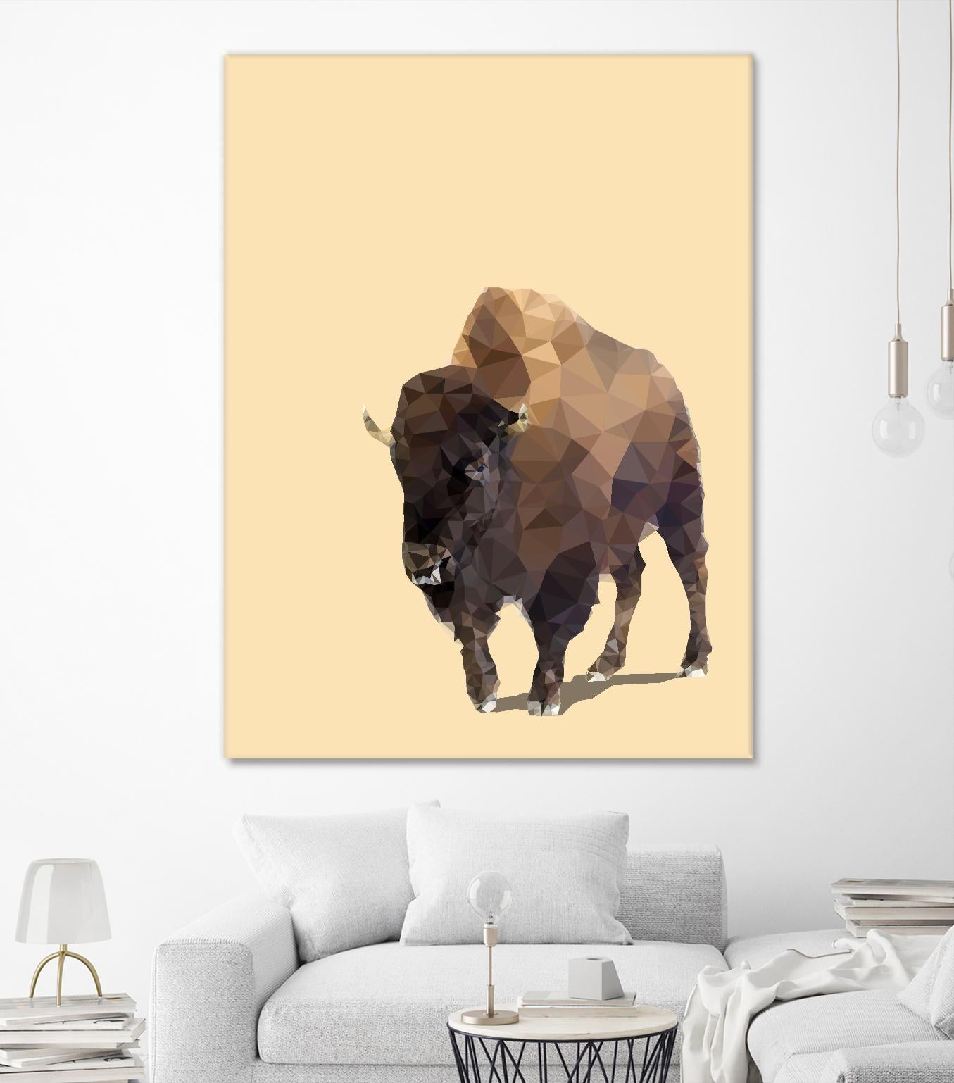 Fractal Bison by THE Studio on GIANT ART - black contemporary