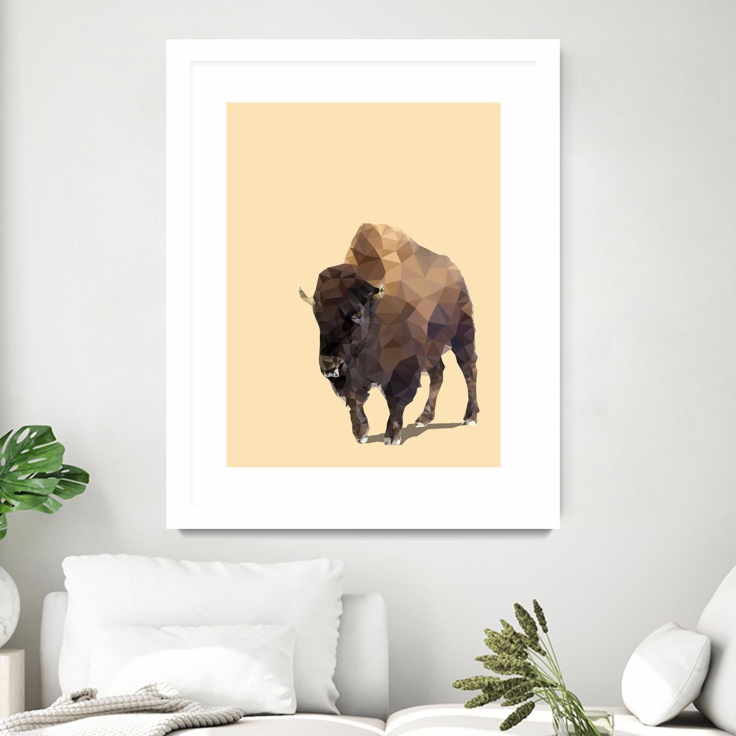 Fractal Bison by THE Studio on GIANT ART - black animal bison