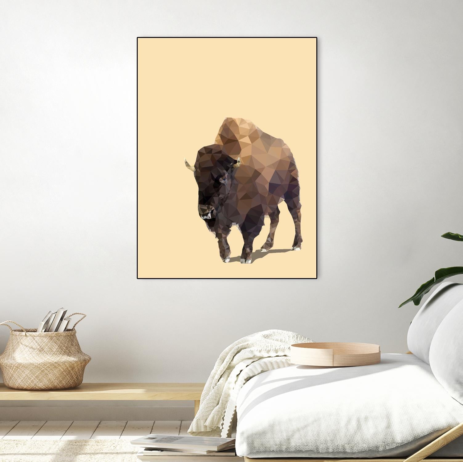 Fractal Bison by THE Studio on GIANT ART - black contemporary