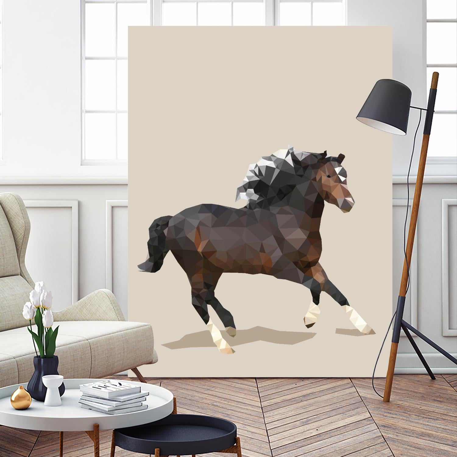 Fractal Horse by THE Studio on GIANT ART - black contemporary