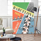 Barcelona Rowing 1992 by THE Studio on GIANT ART - green vintage