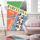 Barcelona Rowing 1992 by THE Studio on GIANT ART - green vintage