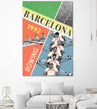 Barcelona Rowing 1992 by THE Studio on GIANT ART - green vintage