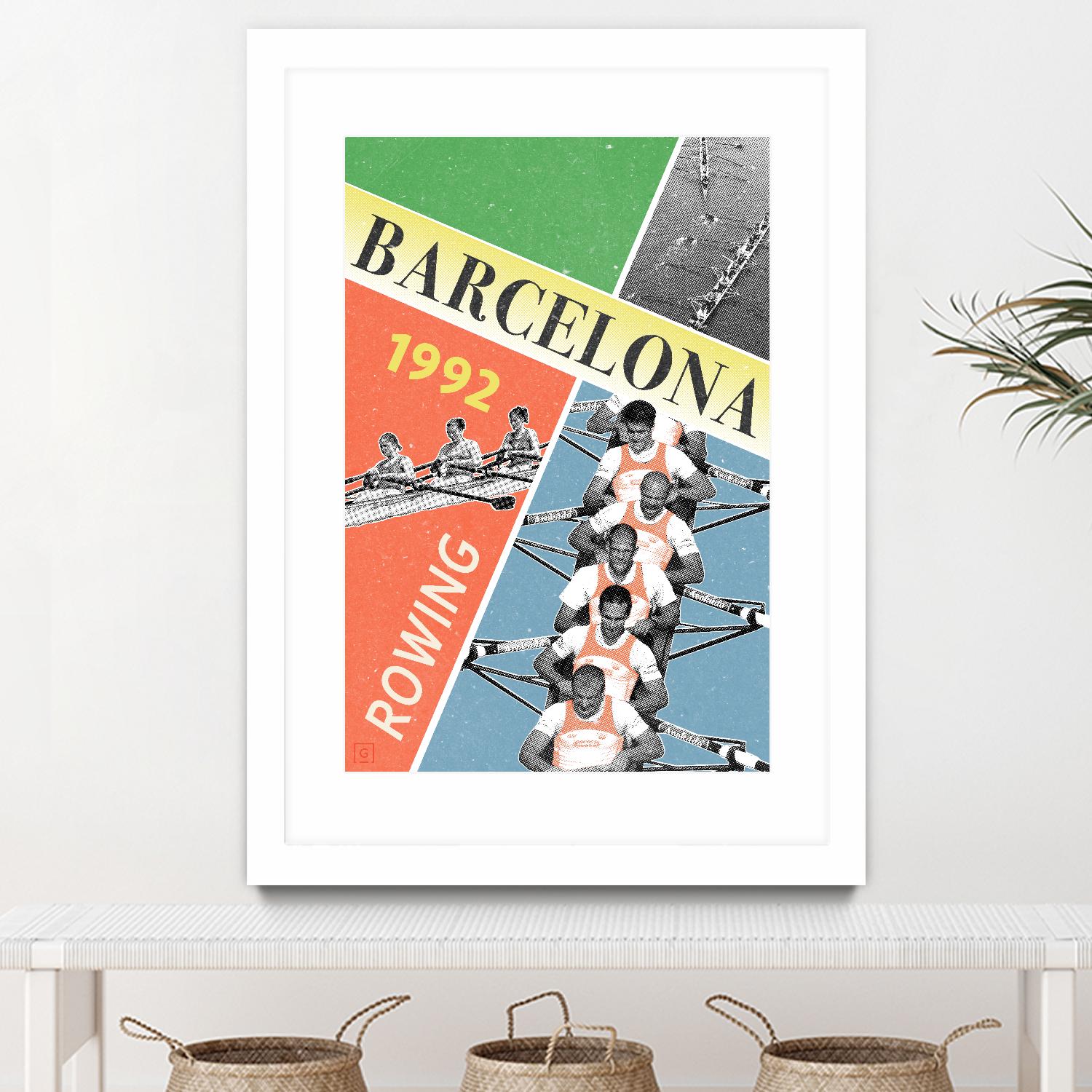 Barcelona Rowing 1992 by THE Studio on GIANT ART - green vintage