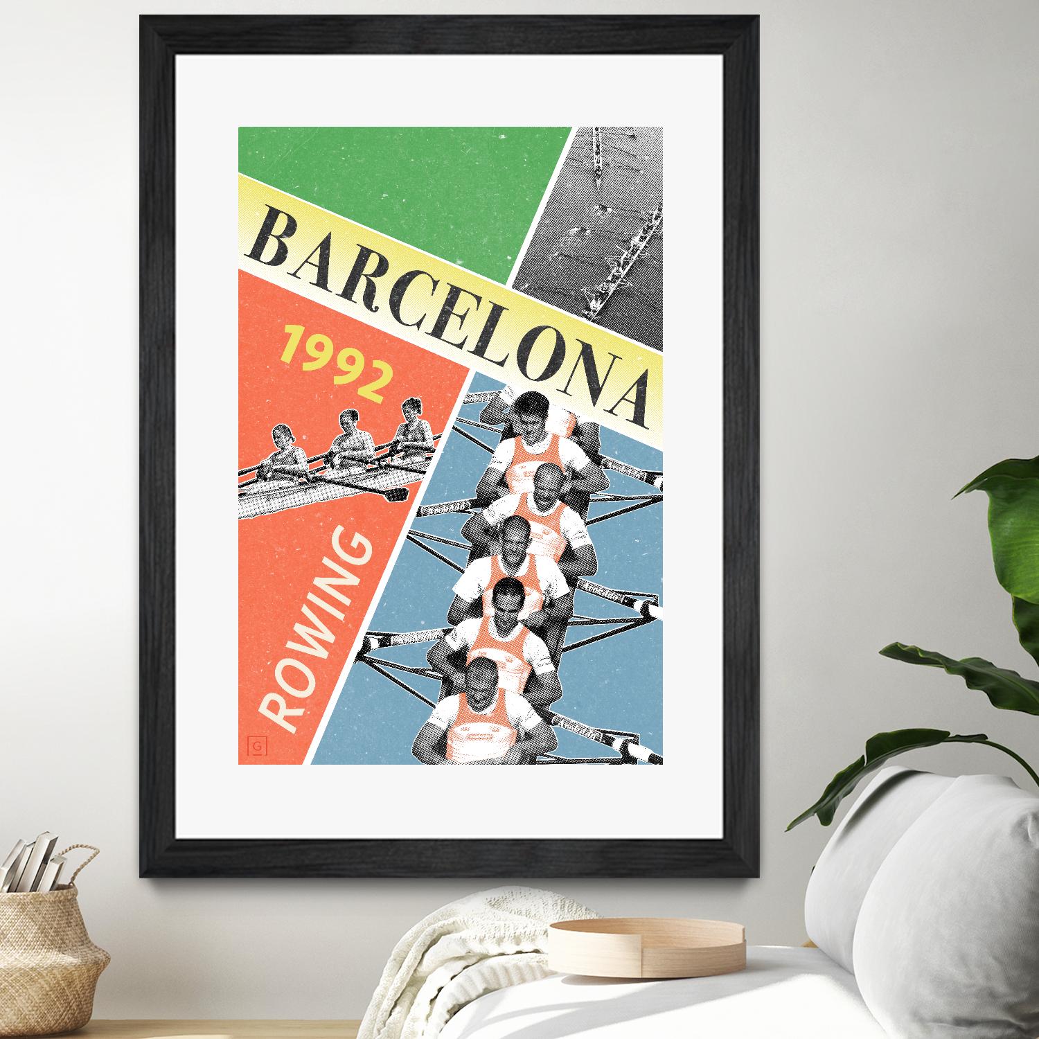 Barcelona Rowing 1992 by THE Studio on GIANT ART - green vintage