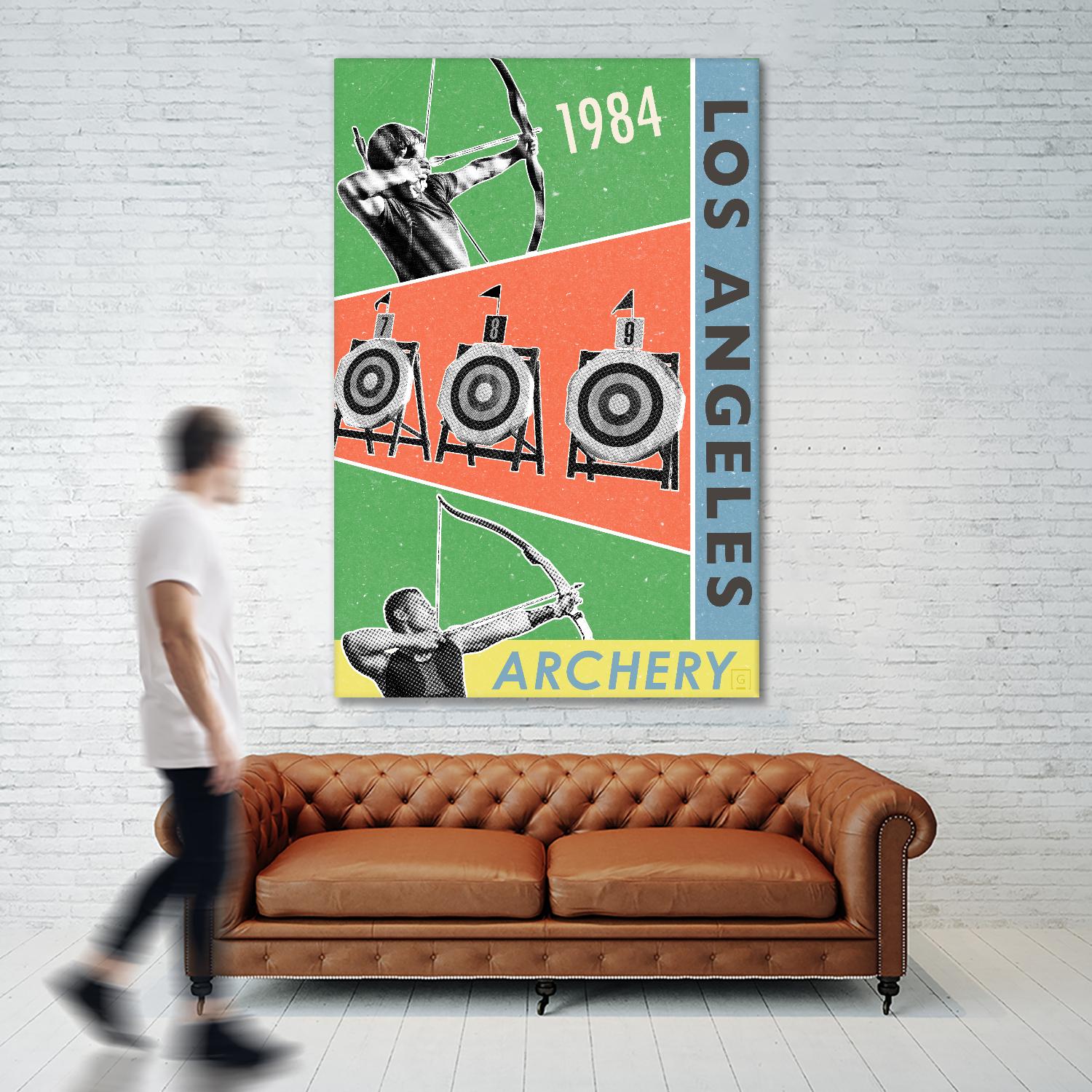 Los Angeles Archery 1984 by THE Studio on GIANT ART - green vintage