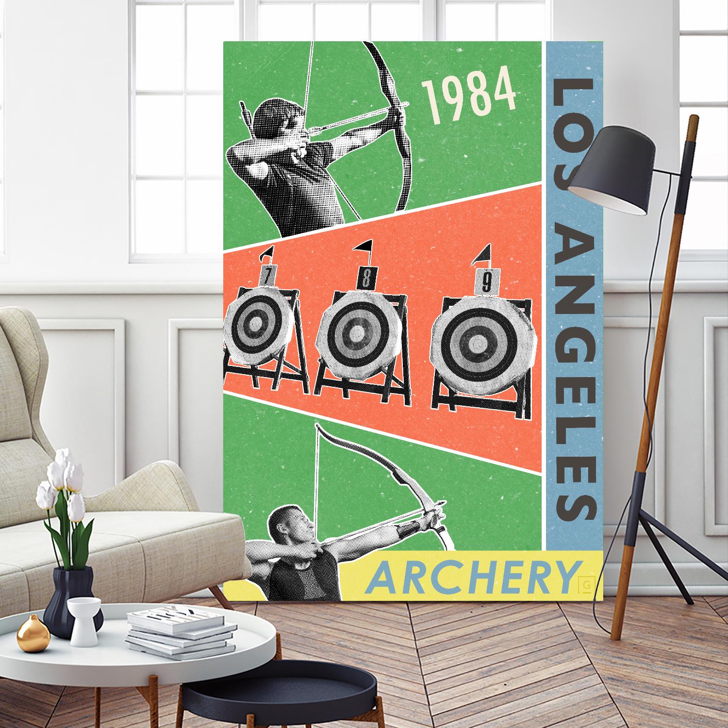 Los Angeles Archery 1984 by THE Studio on GIANT ART - green vintage