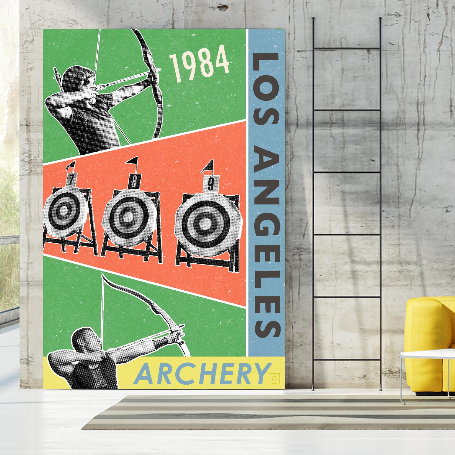 Los Angeles Archery 1984 by THE Studio on GIANT ART - green vintage