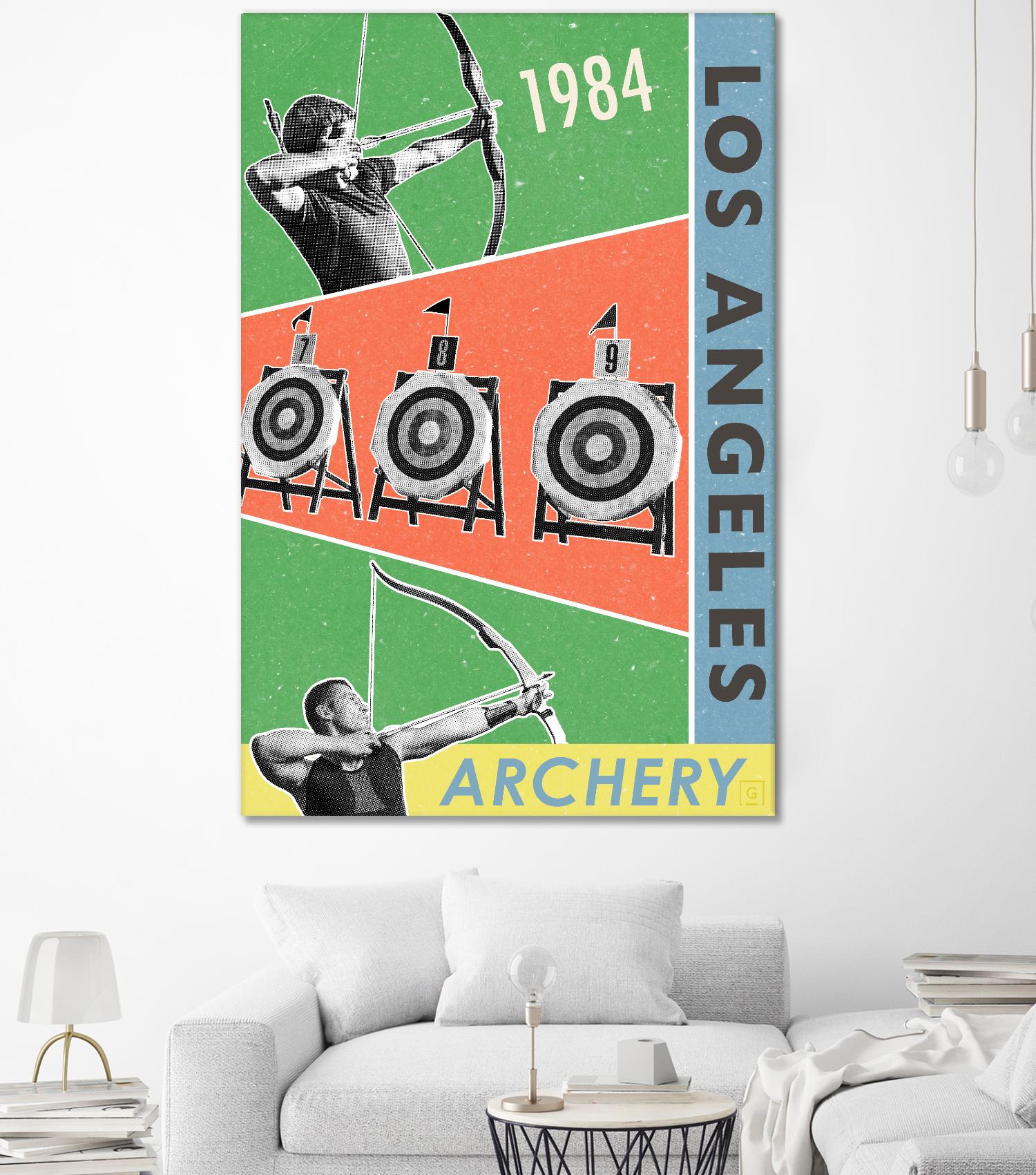 Los Angeles Archery 1984 by THE Studio on GIANT ART - green vintage