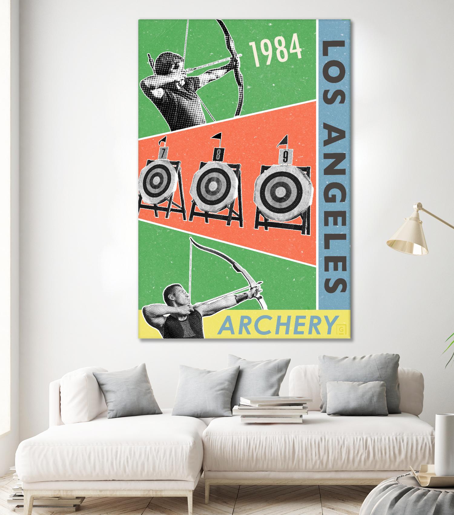 Los Angeles Archery 1984 by THE Studio on GIANT ART - green vintage