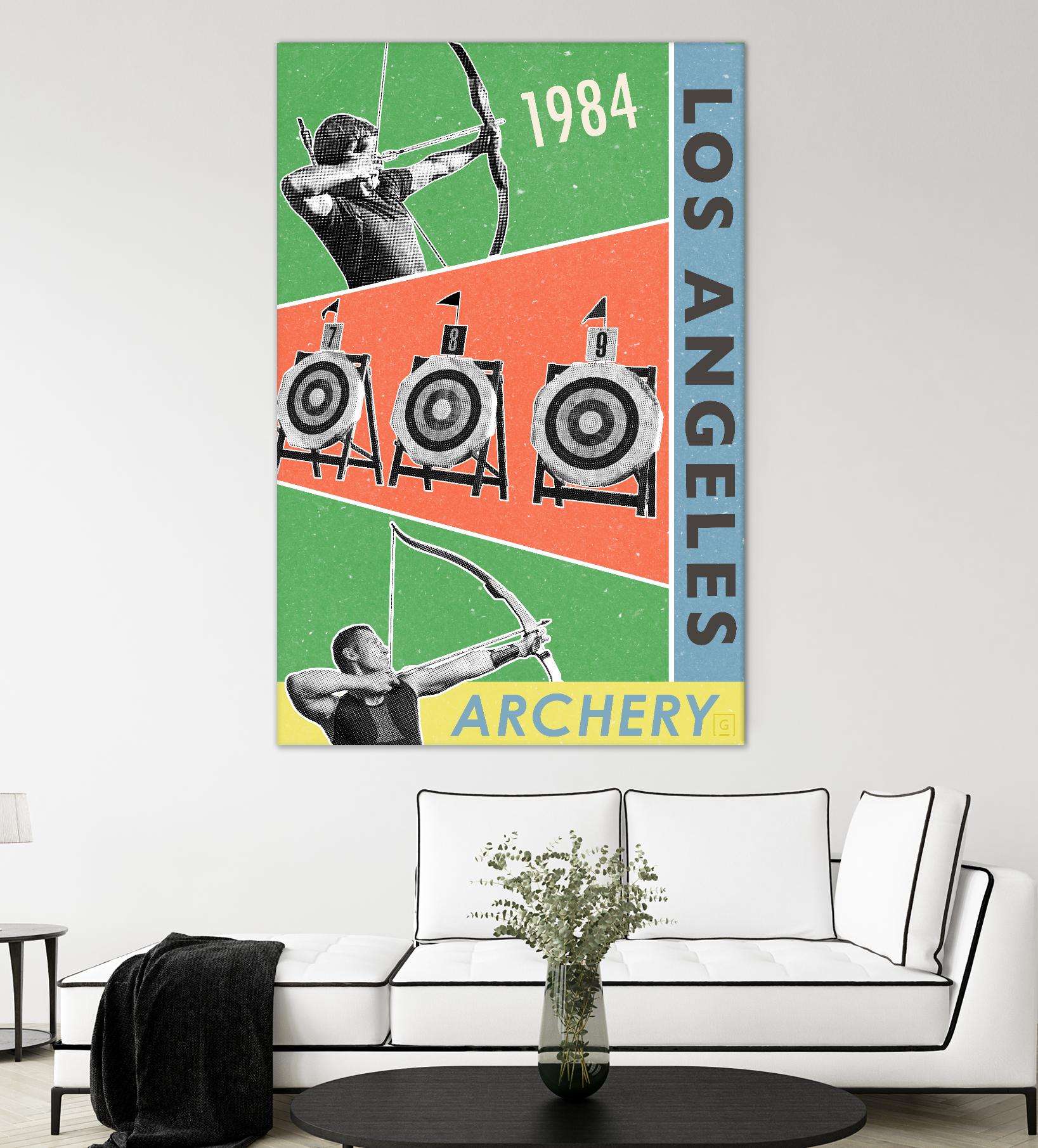 Los Angeles Archery 1984 by THE Studio on GIANT ART - green vintage